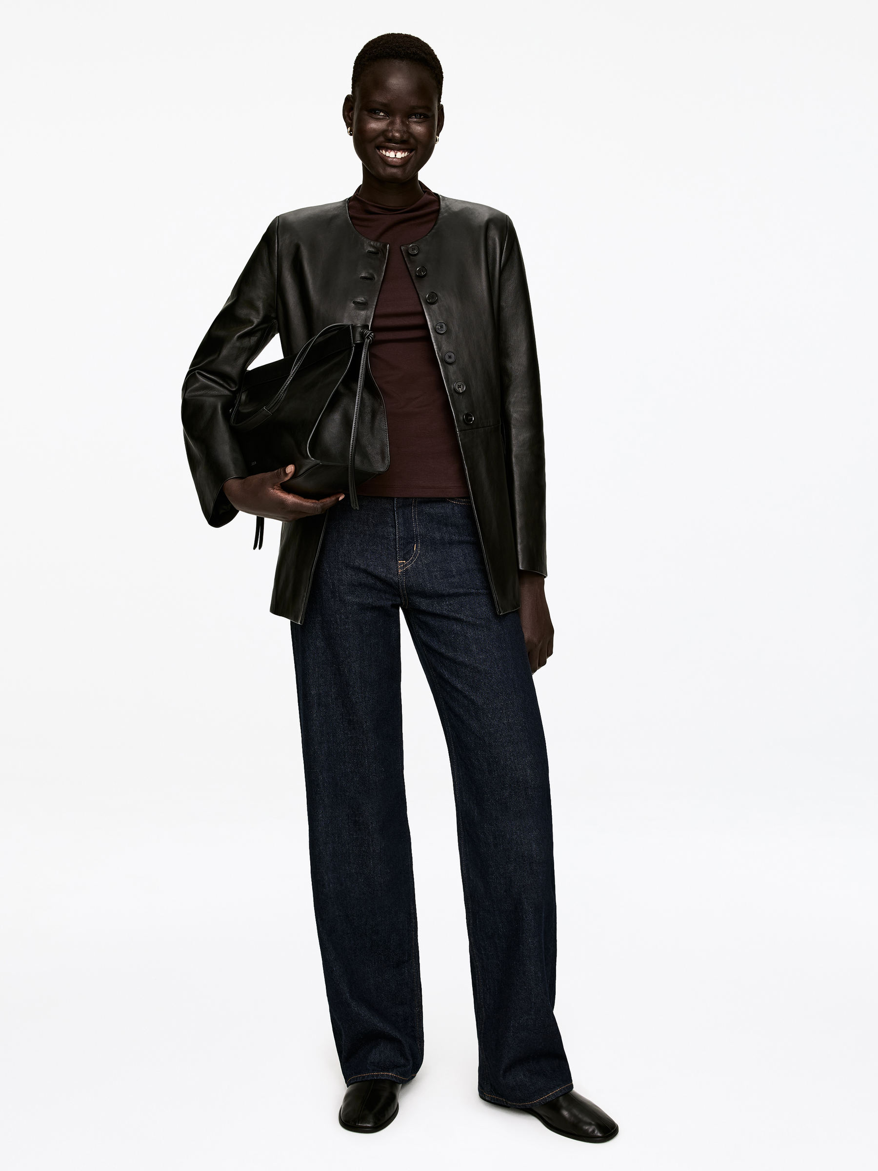 Maglia con collo a lupetto e lavorazione a coste - Marrone - Regular fit - Women - StillMedia/Lookbook - 4