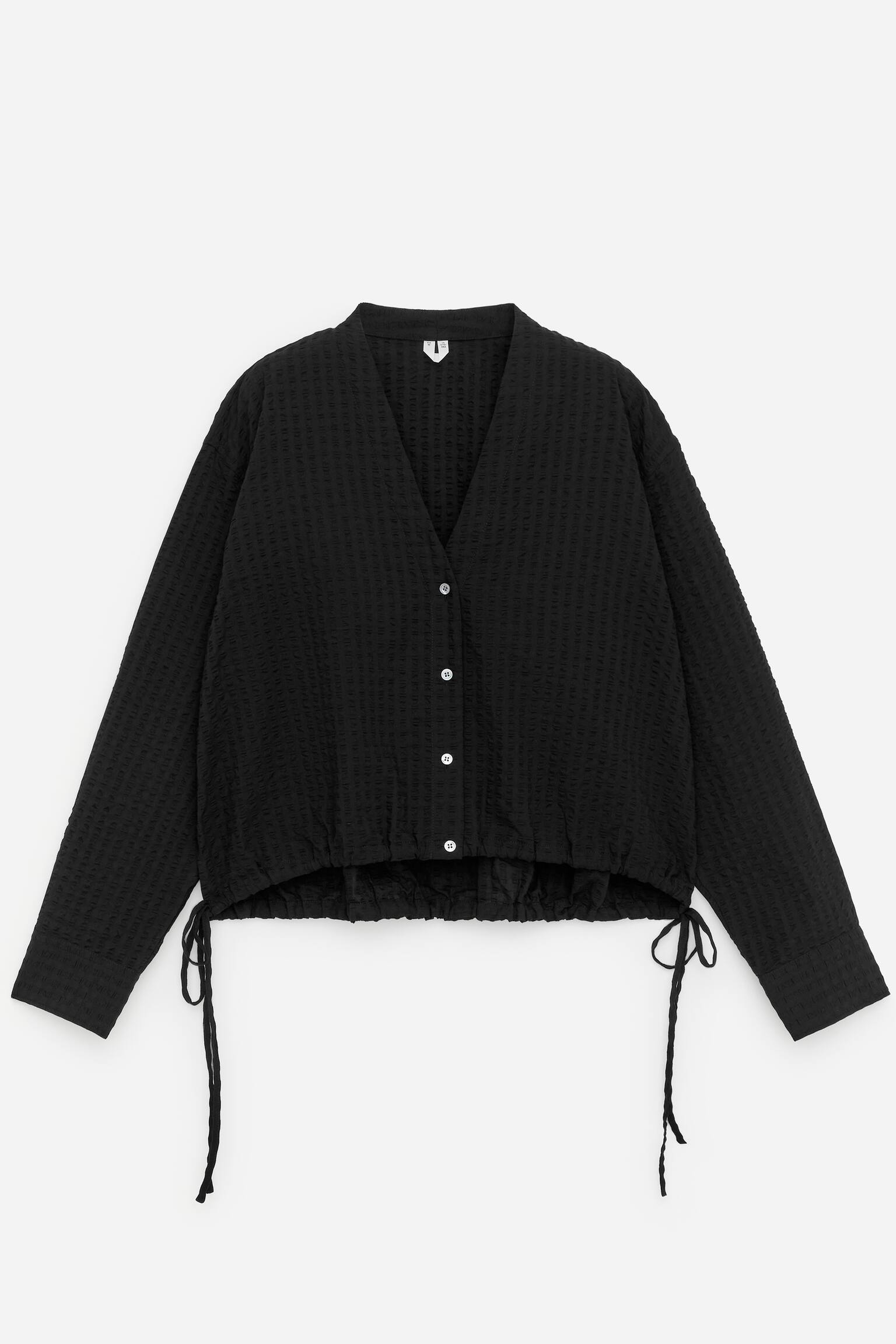 Blus i bäckebölja - Svart/Blå/vit - 2