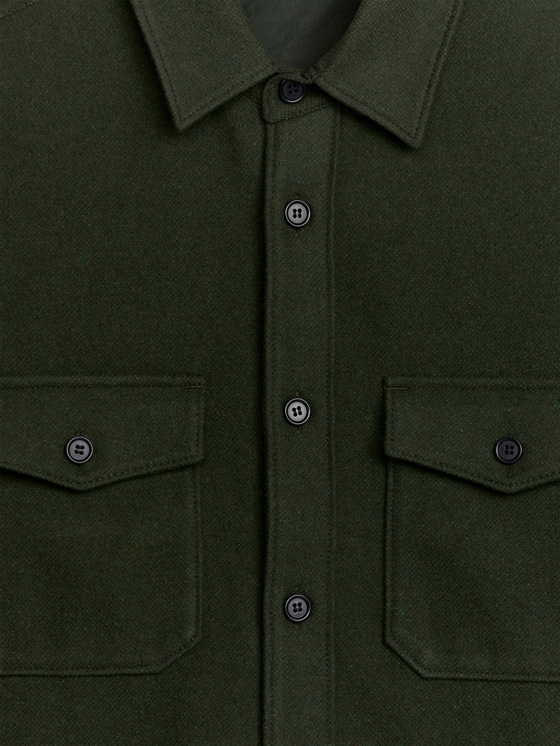 Overshirt i ull - Mörkgrön - Regular fit - Men - StillMedia/DescriptiveDetail - 1