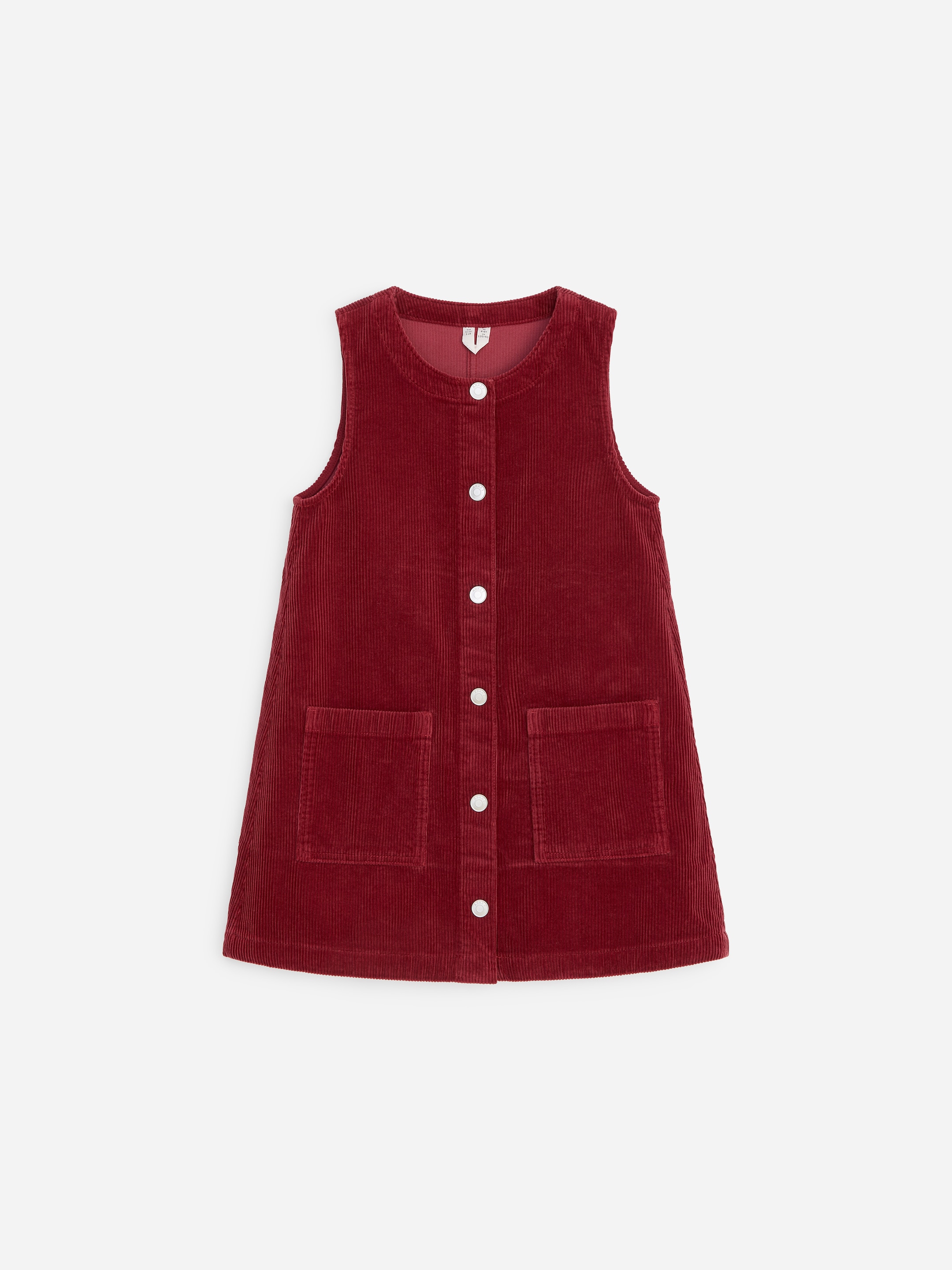 Cotton Corduroy Dress-Red-20509