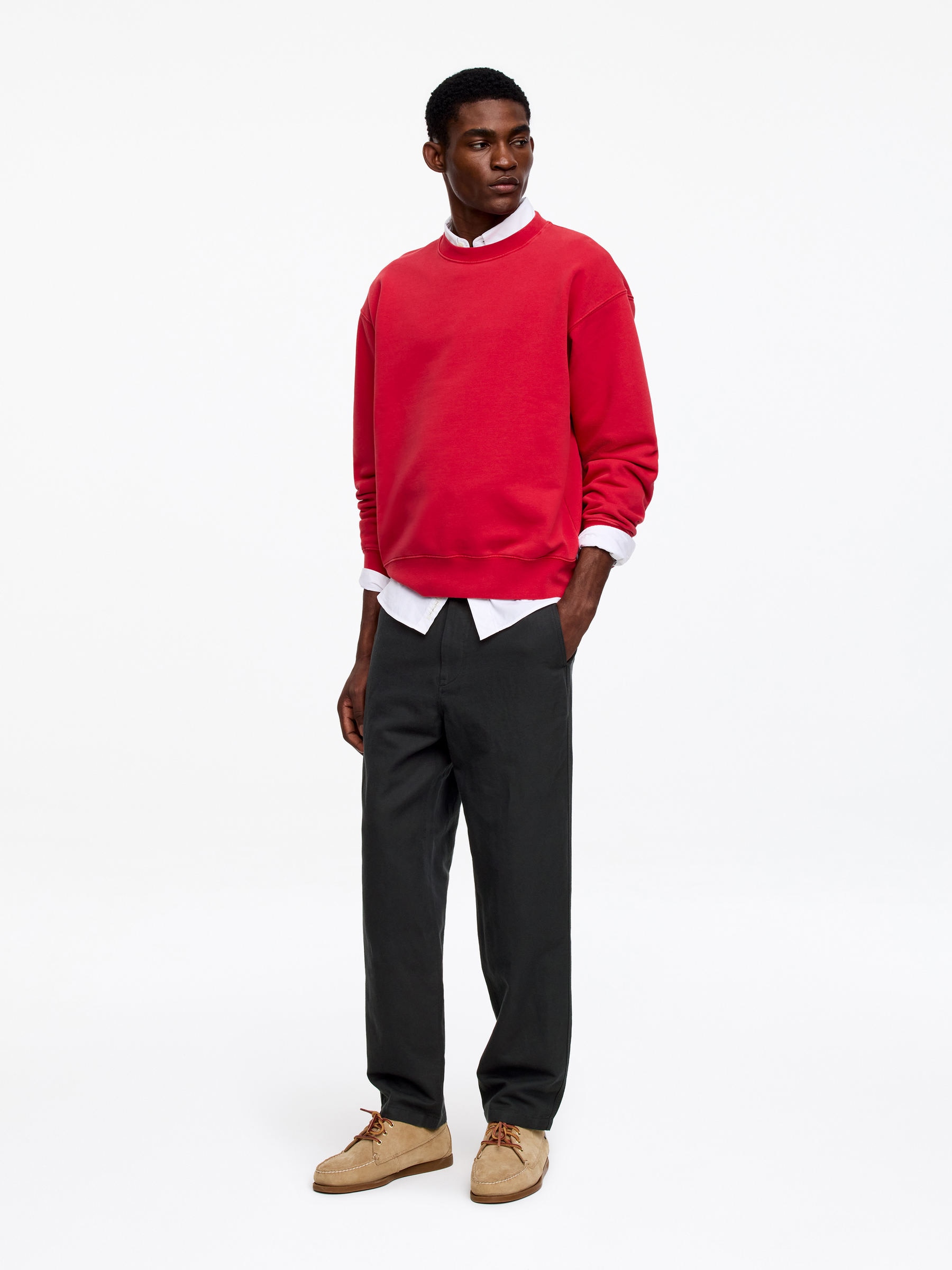 Linen Blend Trousers - Black - Relaxed fit - Men - StillMedia/Lookbook - 3