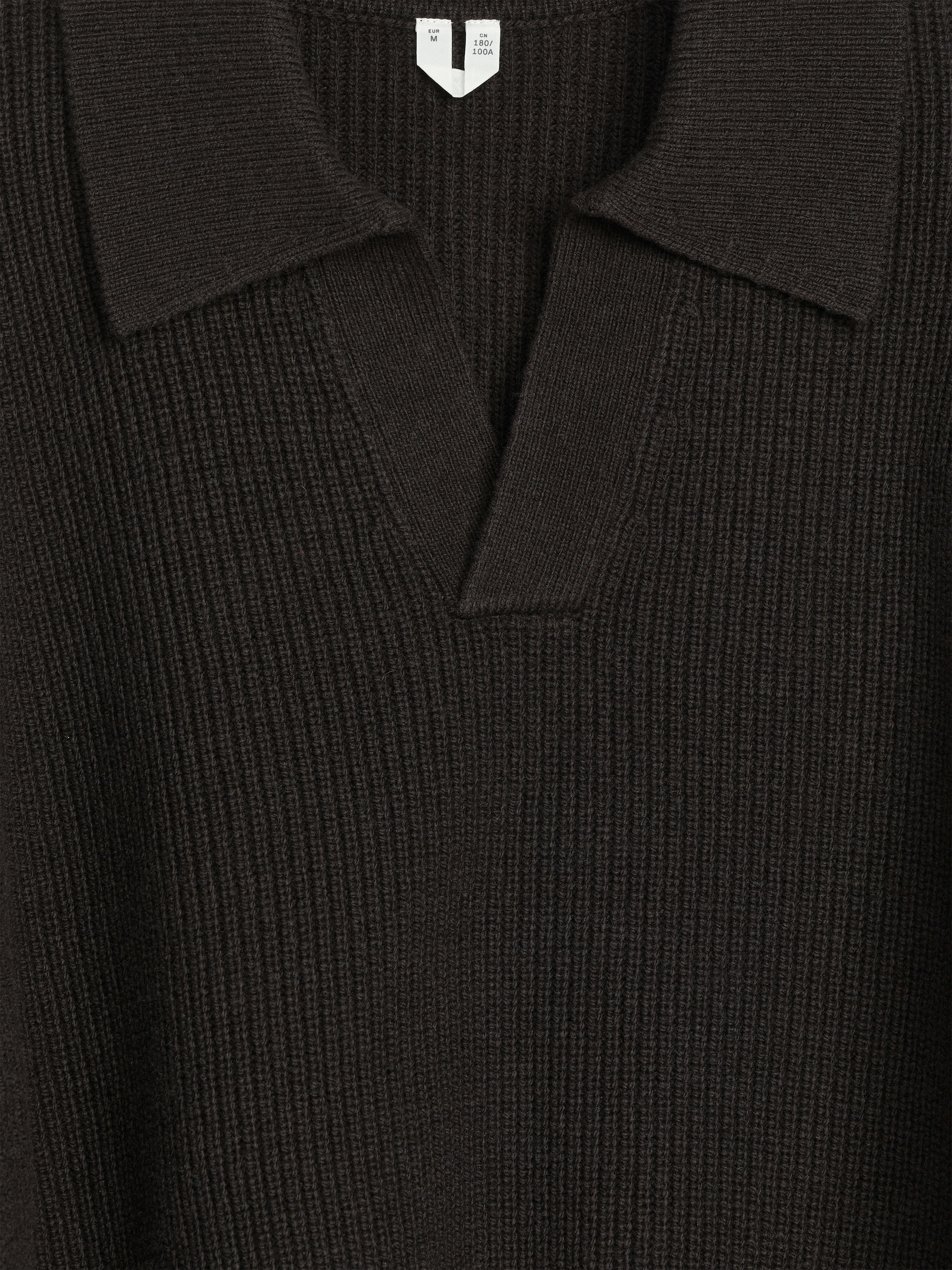 Knitted Polo Jumper - Dark Brown - Regular fit - men - StillMedia/DescriptiveDetail - 2