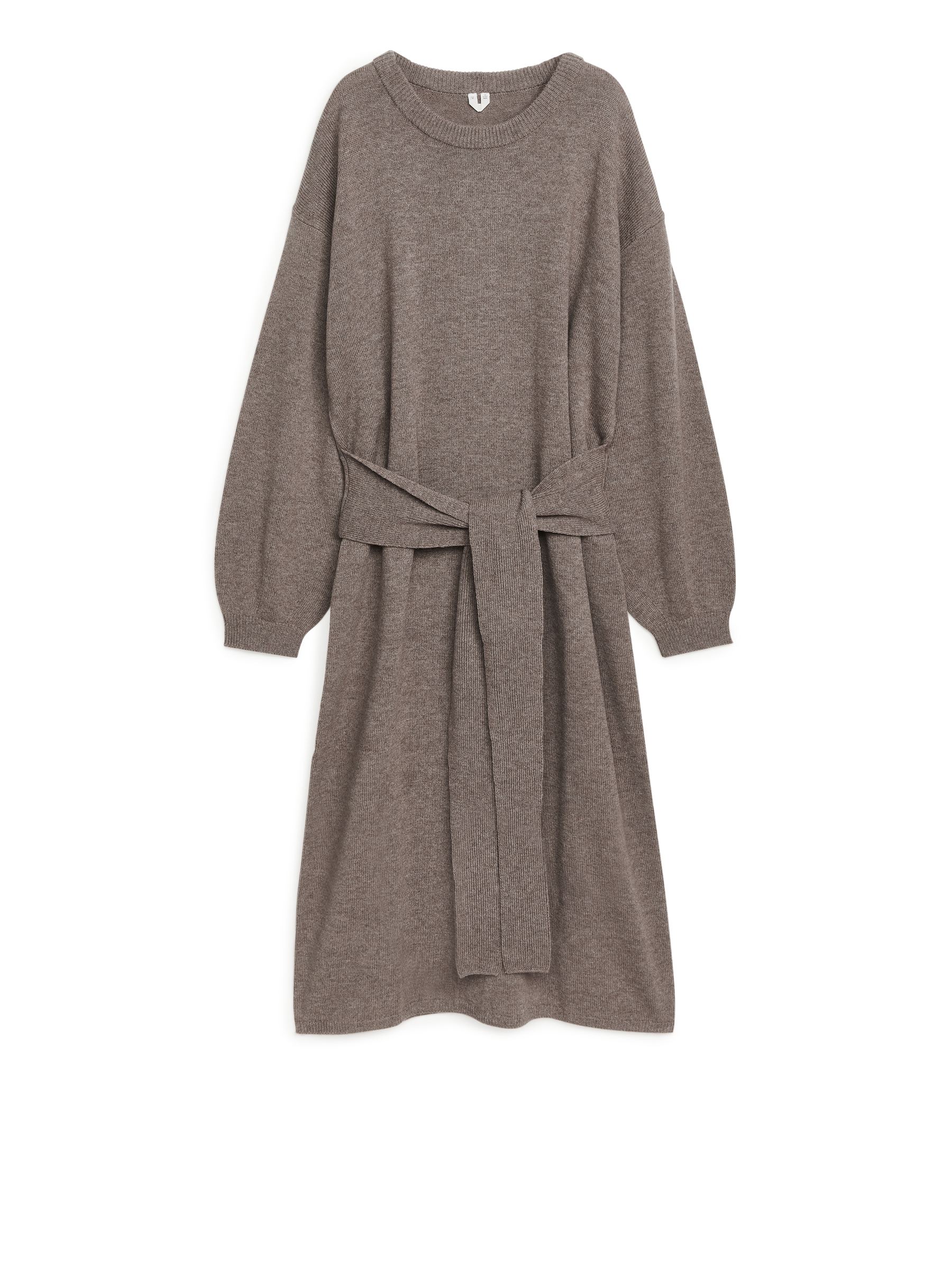 Strickkleid aus Wolle mit Knotendetail - Taupe - Regular Fit - Damen - StillMedia/DescriptiveStillLife - 1