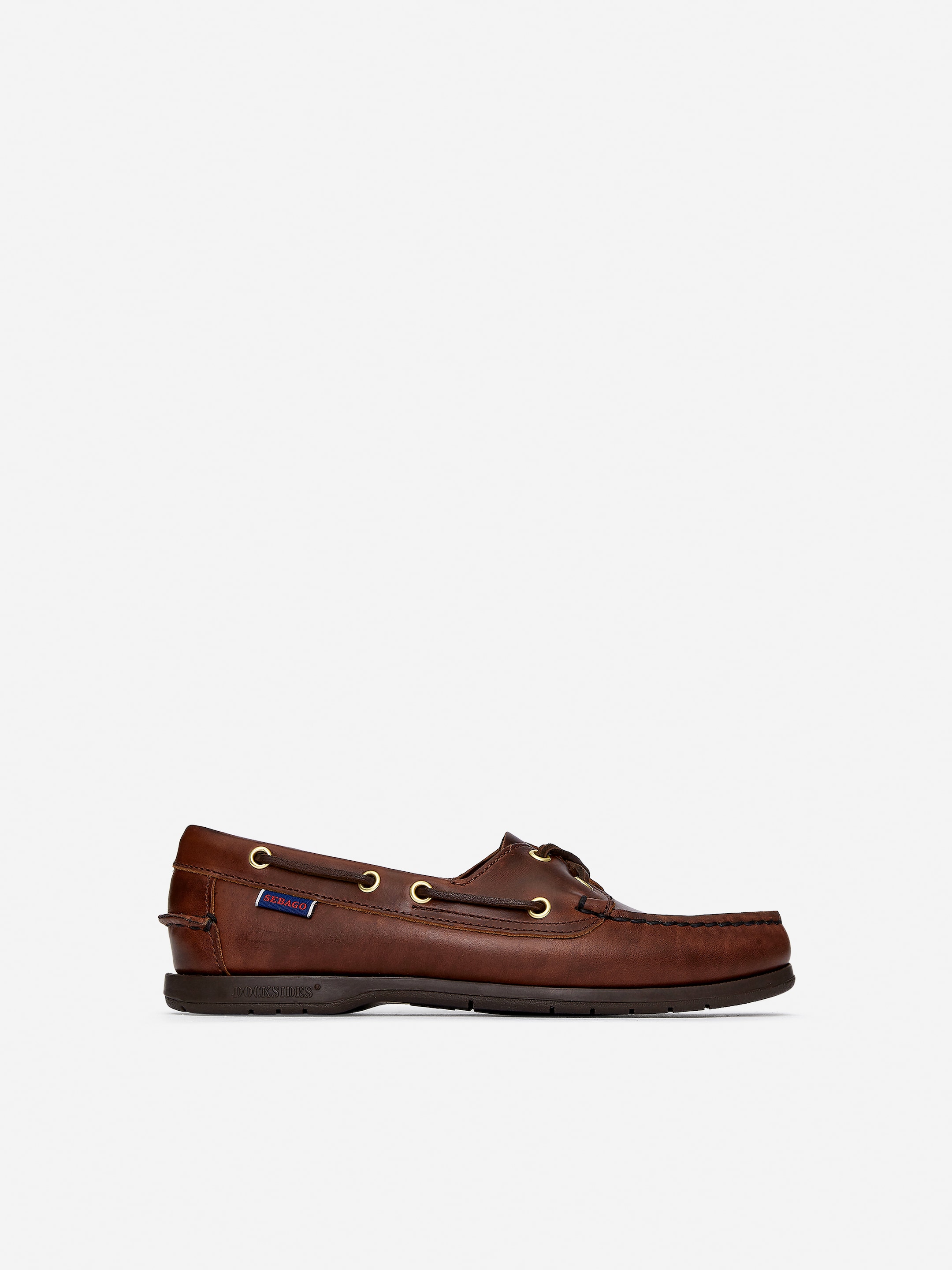 Sebago Victory Waxy Boat Shoes-#734C40-8375
