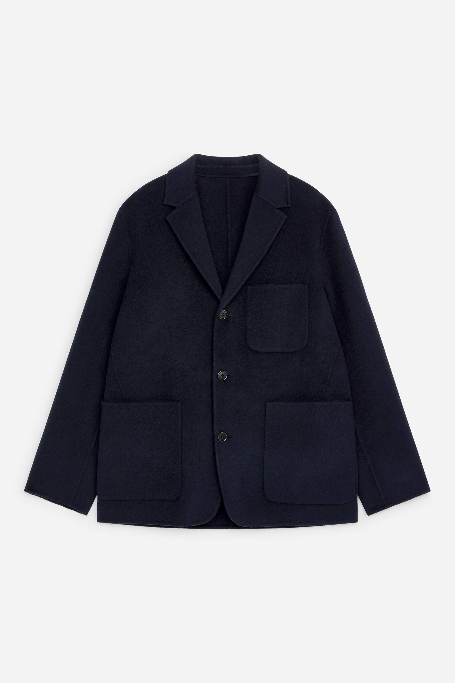 Wool Doublé Blazer - Dark Blue
