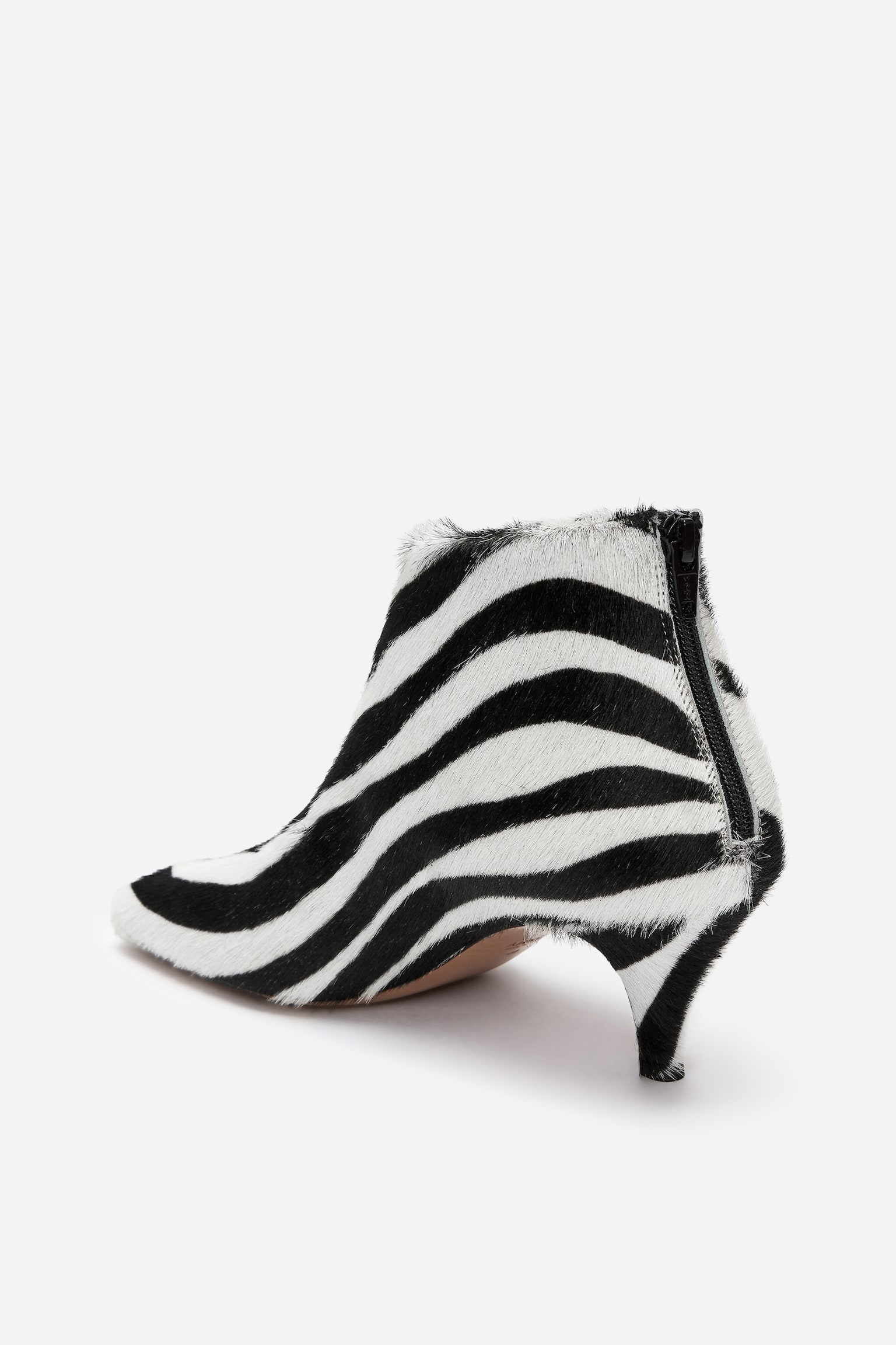 Buty za kostkę we wzór zebry - Biały/czarny/wzór pasków zebry - 4