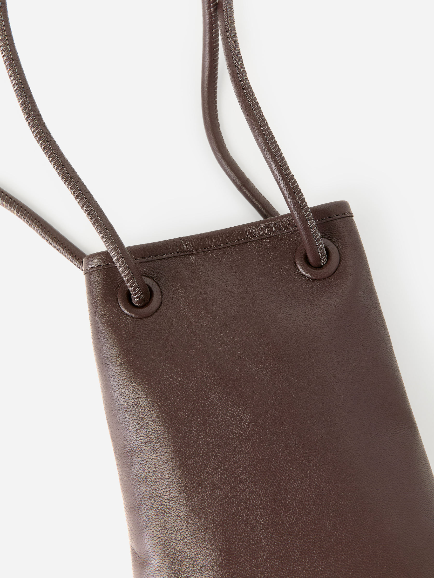 Leather Crossbody Bag - Dark Brown - Women - StillMedia/DescriptiveDetail - 2