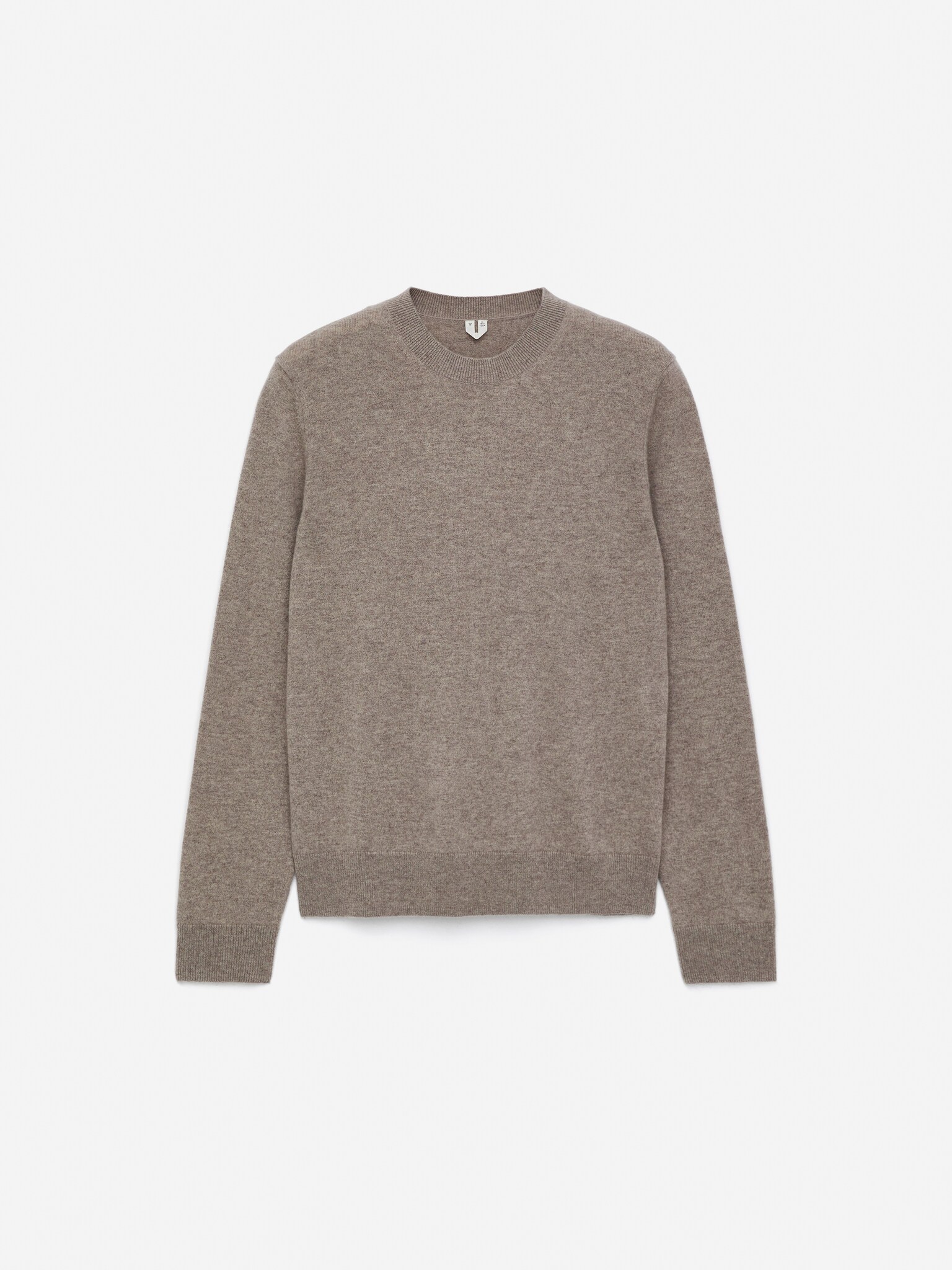 Pull à col rond en cachemire - Beige chiné/Marron/Bleu foncé - 2