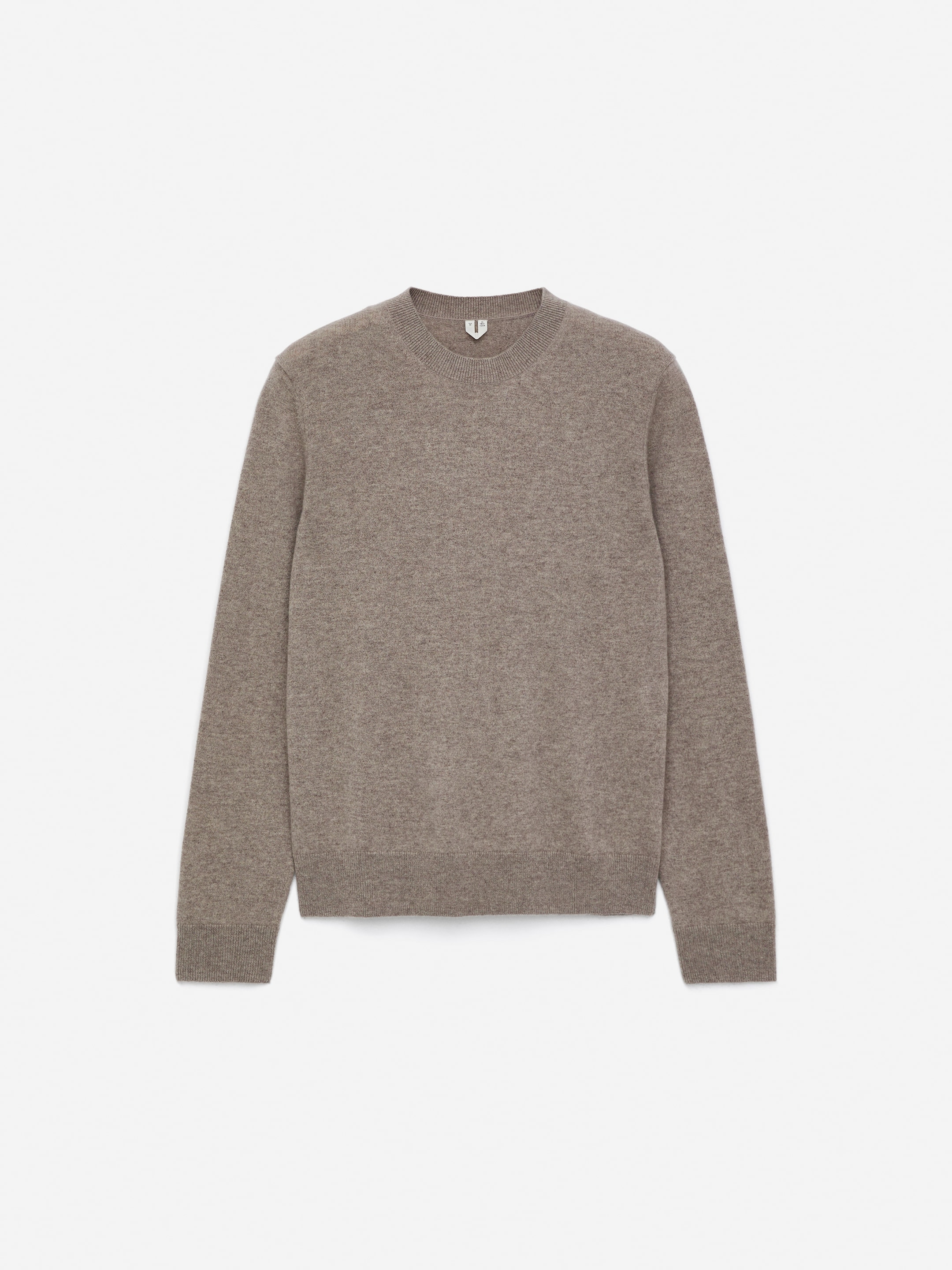 Pure Cashmere Crew-Neck Jumper - Beige Melange - Regular fit - Men - StillMedia/DescriptiveStillLife - 1