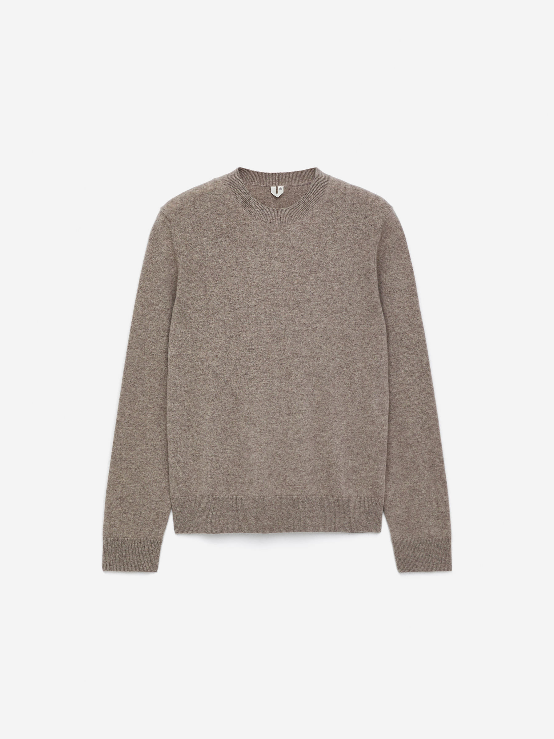 Pure Cashmere Crew-Neck Jumper-#D3C29D-16650