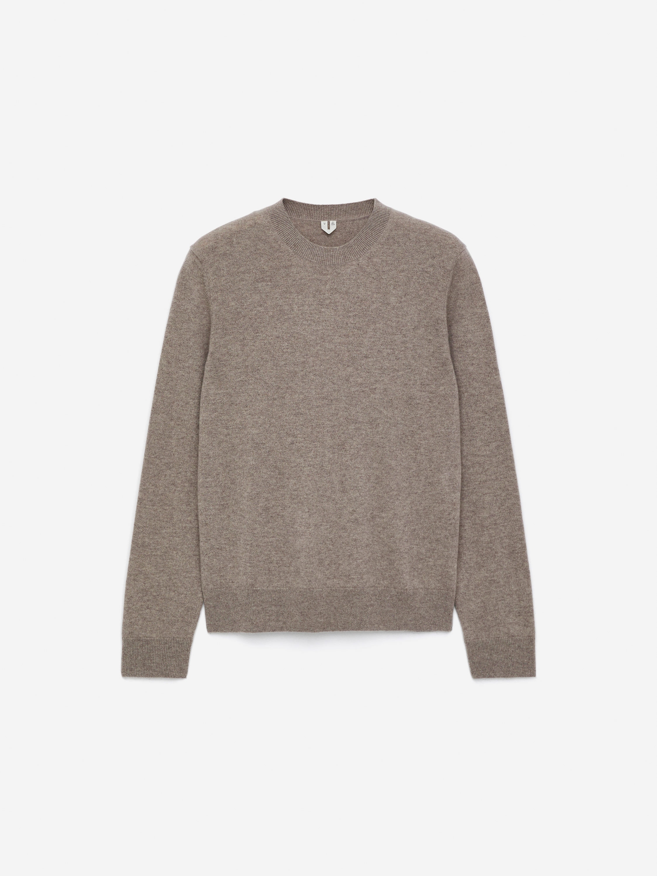 Pure Cashmere Crew Neck Jumper - Beige Melange - Regular fit - Men - StillMedia/DescriptiveStillLife - 1