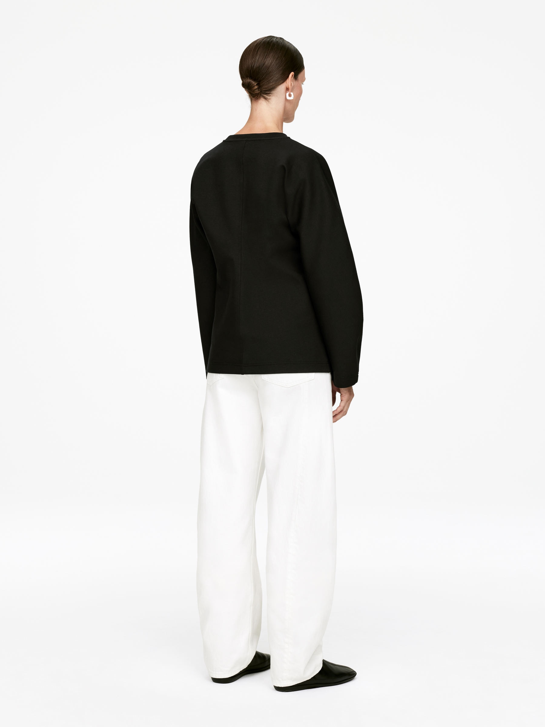 Sweatshirt med fladdermusärm - Svart - Regular fit - Women - StillMedia/Lookbook - 5