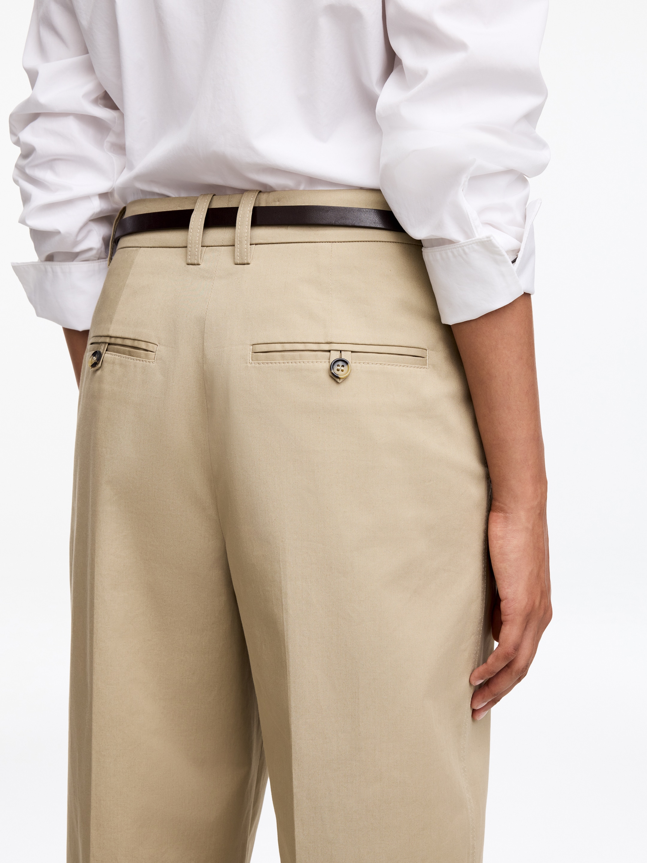 Chino a vita bassa - Beige - Regular fit - Women - StillMedia/Lookbook - 4