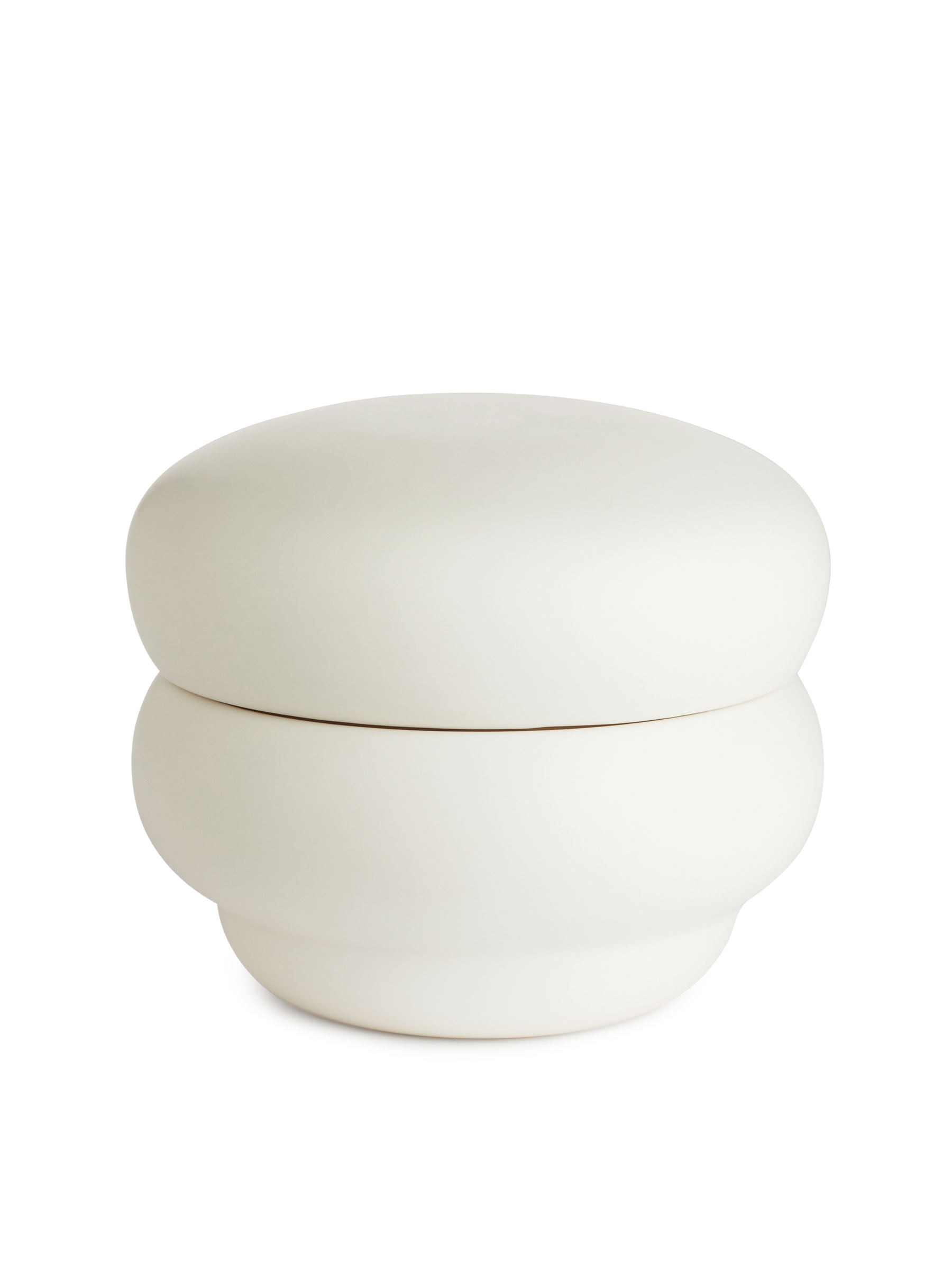 Stoneware Canister - White - Women - StillMedia/DescriptiveStillLife - 1