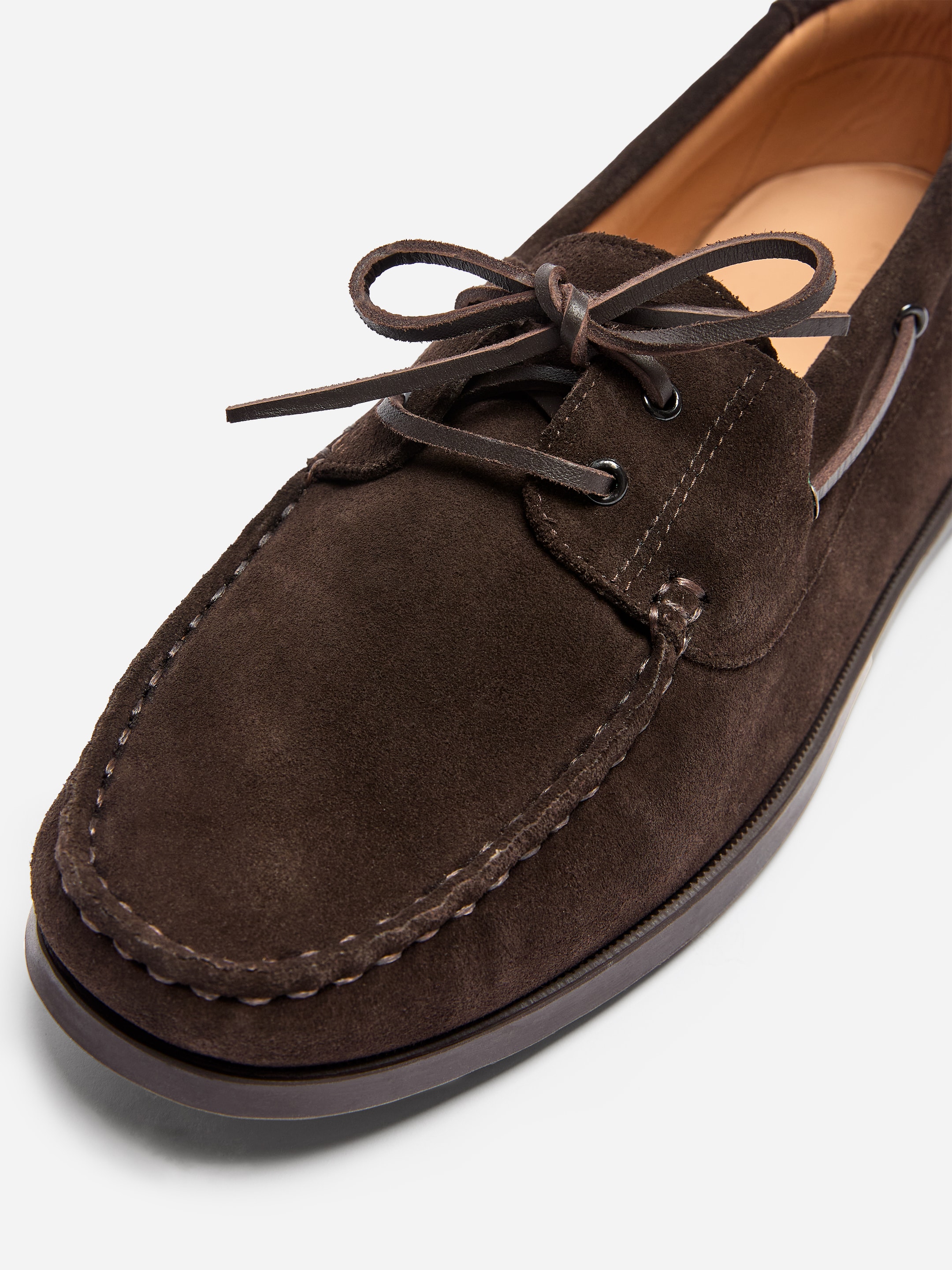 Suede Boat Shoes - Dark Brown - Men - StillMedia/DescriptiveDetail - 3