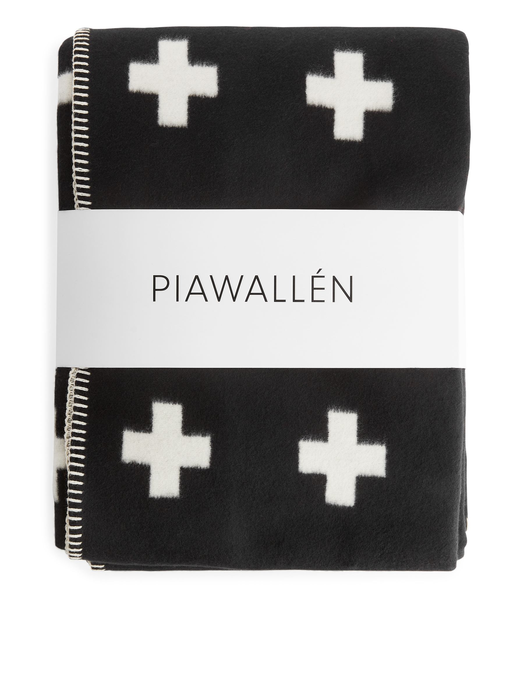 Pia Wallén Cross Blanket - Black/White - Homeware - StillMedia/DescriptiveDetail - 1