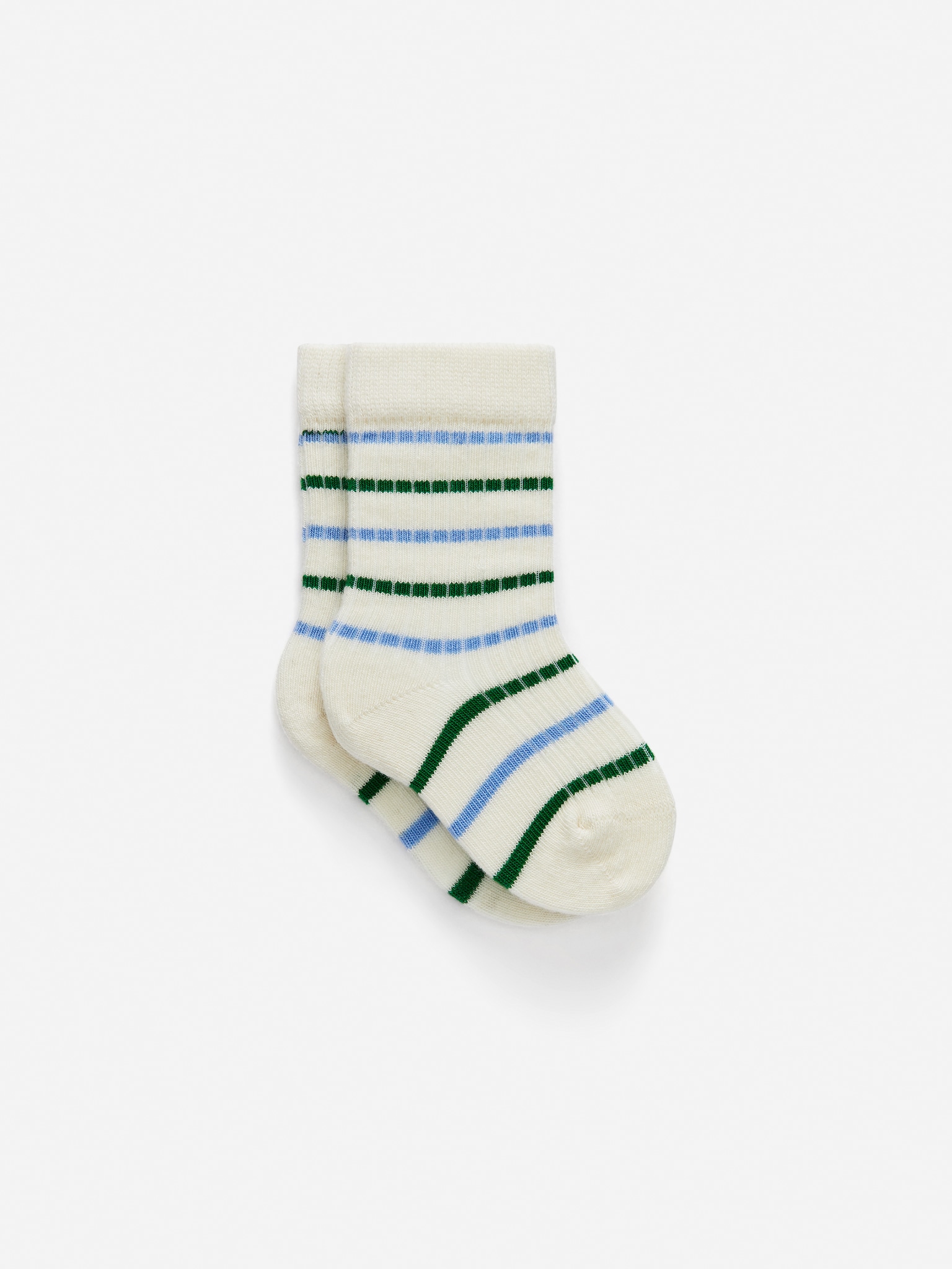Chaussettes en maille côtelée, 5 paires - Vert/Bleu/Mauve/Rouge/Mauve/Rouge/Vert/Bleu/Blanc cassé/Beige/Bleu - 5