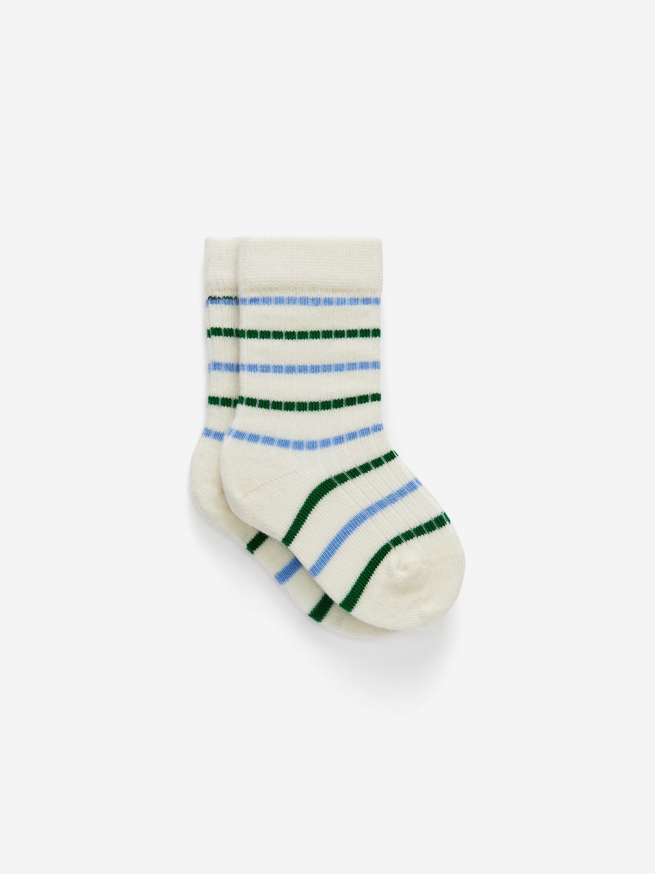 Rib Knit Baby Socks, 5 Pairs - Green/Blue - Children - StillMedia/DescriptiveStillLife - 3