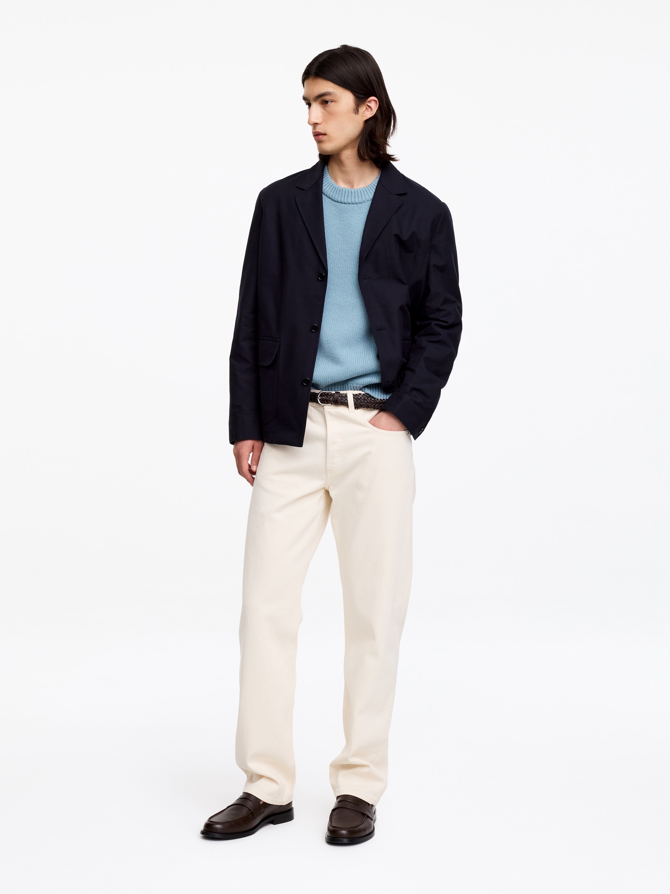 Maglione in lana pesante - Blu - Relaxed fit - Men - StillMedia/Lookbook - 5