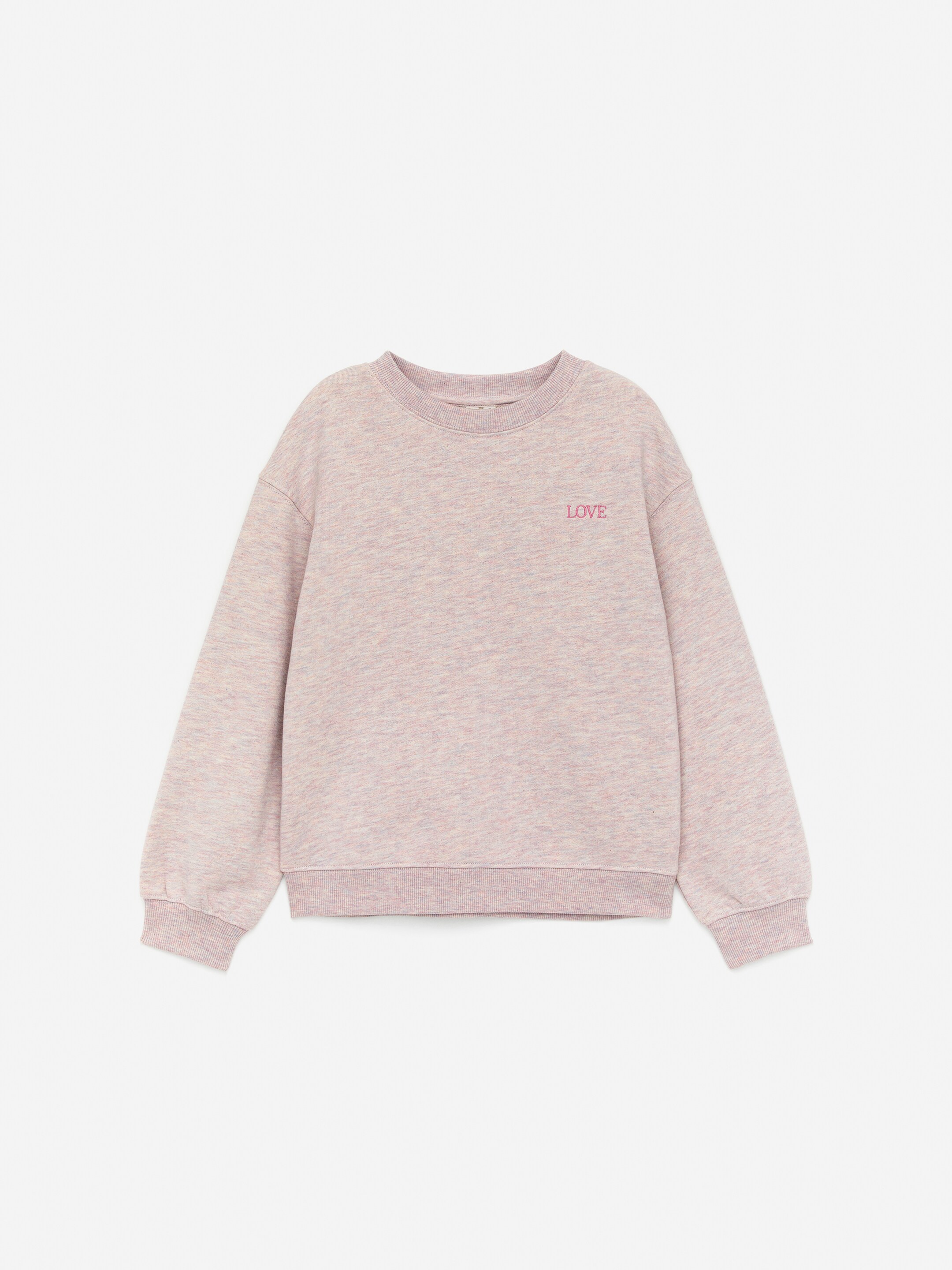 Grotere afbeelding bekijken: Embroidered Sweatshirt - Pink Melange - KINDEREN | H&M BE 1