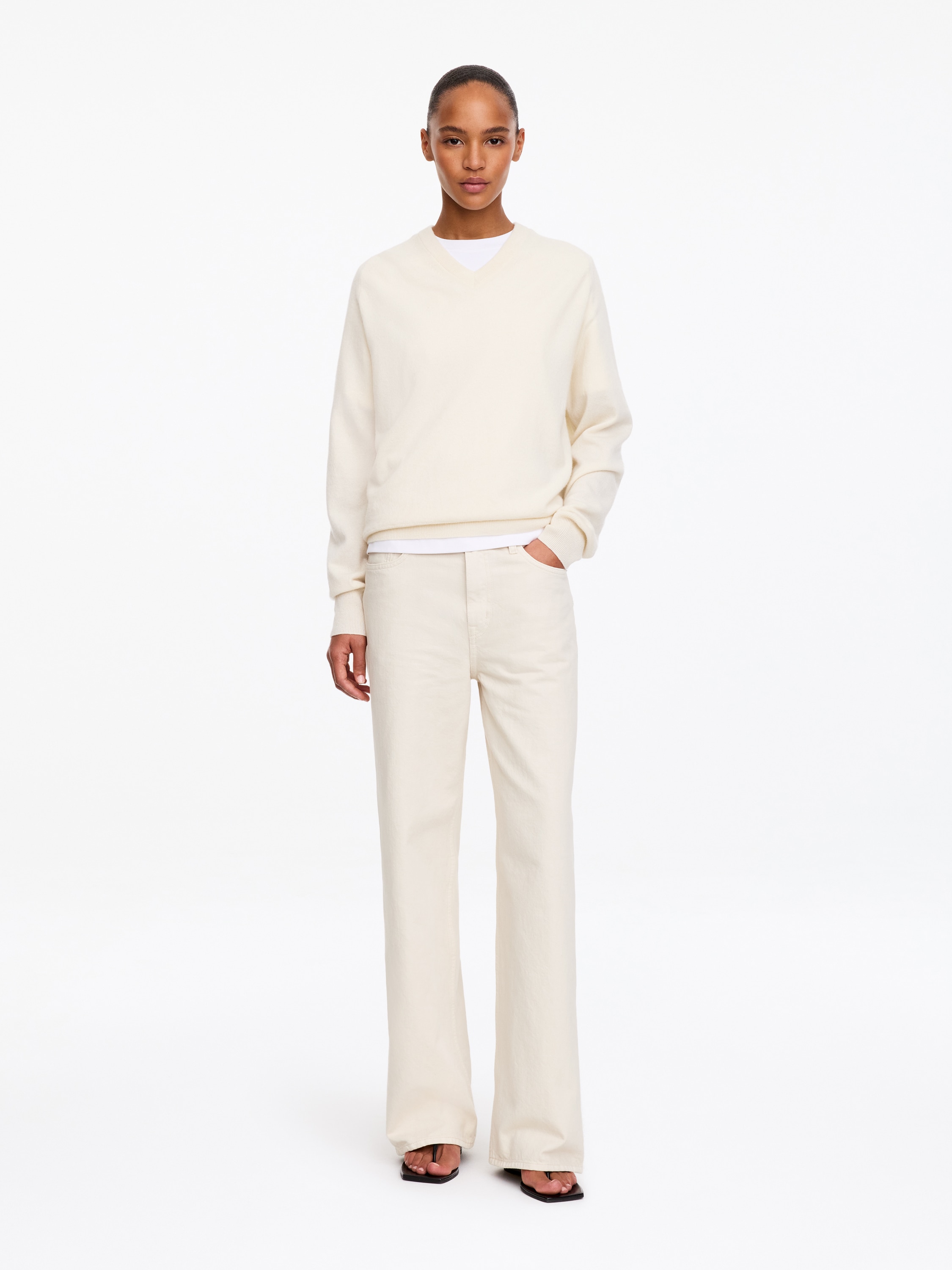 Jeansy wide CORAL - Złamana biel/Ciemnoniebieski/Ciemnoniebieski/Sprany niebieski/Biały/Off White