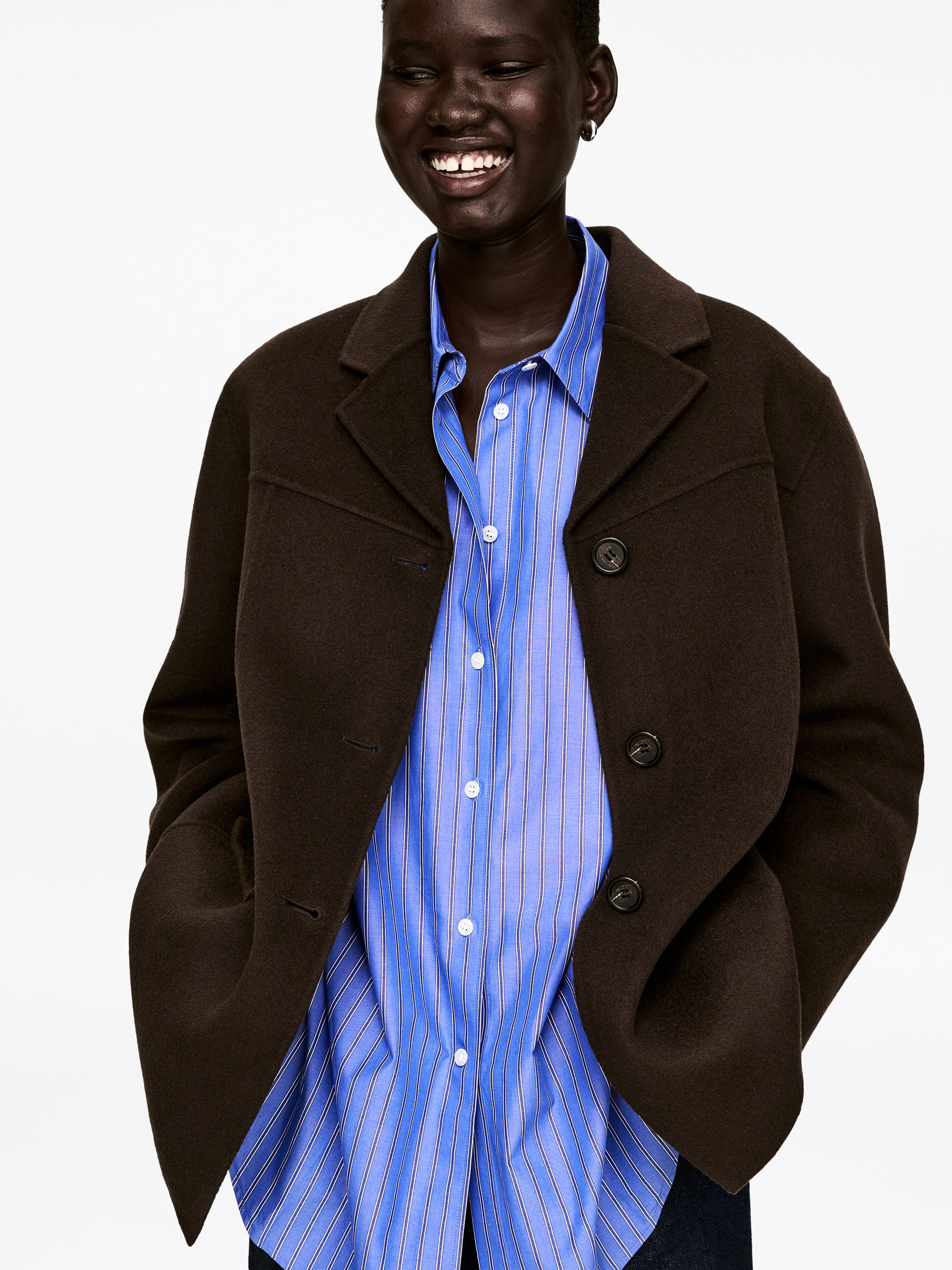 Chemise avec fente incurvée - Bleu - Regular fit - Femme - StillMedia/Lookbook - 6