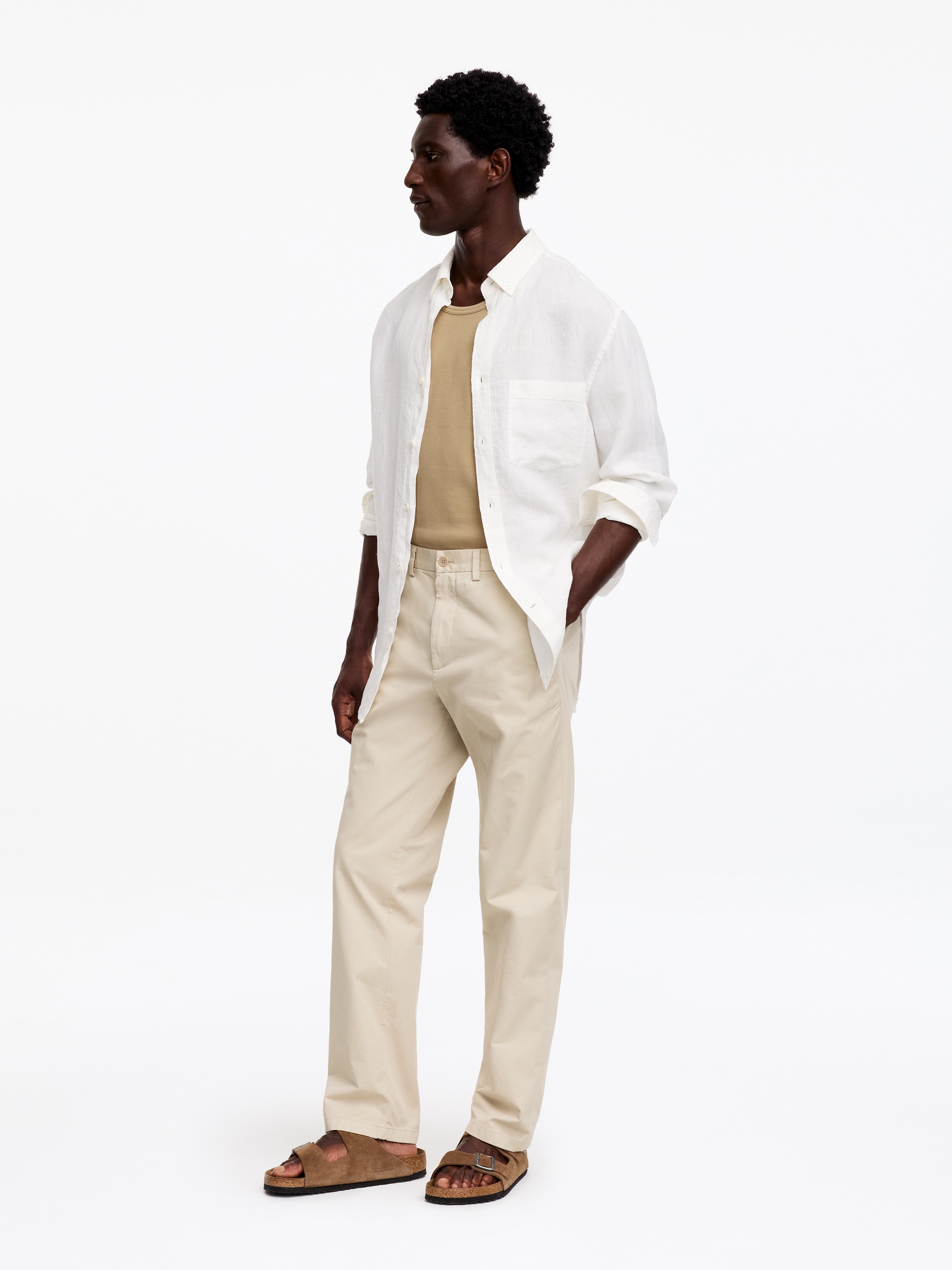 Gerade geschnittene Chino aus Baumwolle - Hellbeige - Regular Fit - Herren - StillMedia/Lookbook - 8
