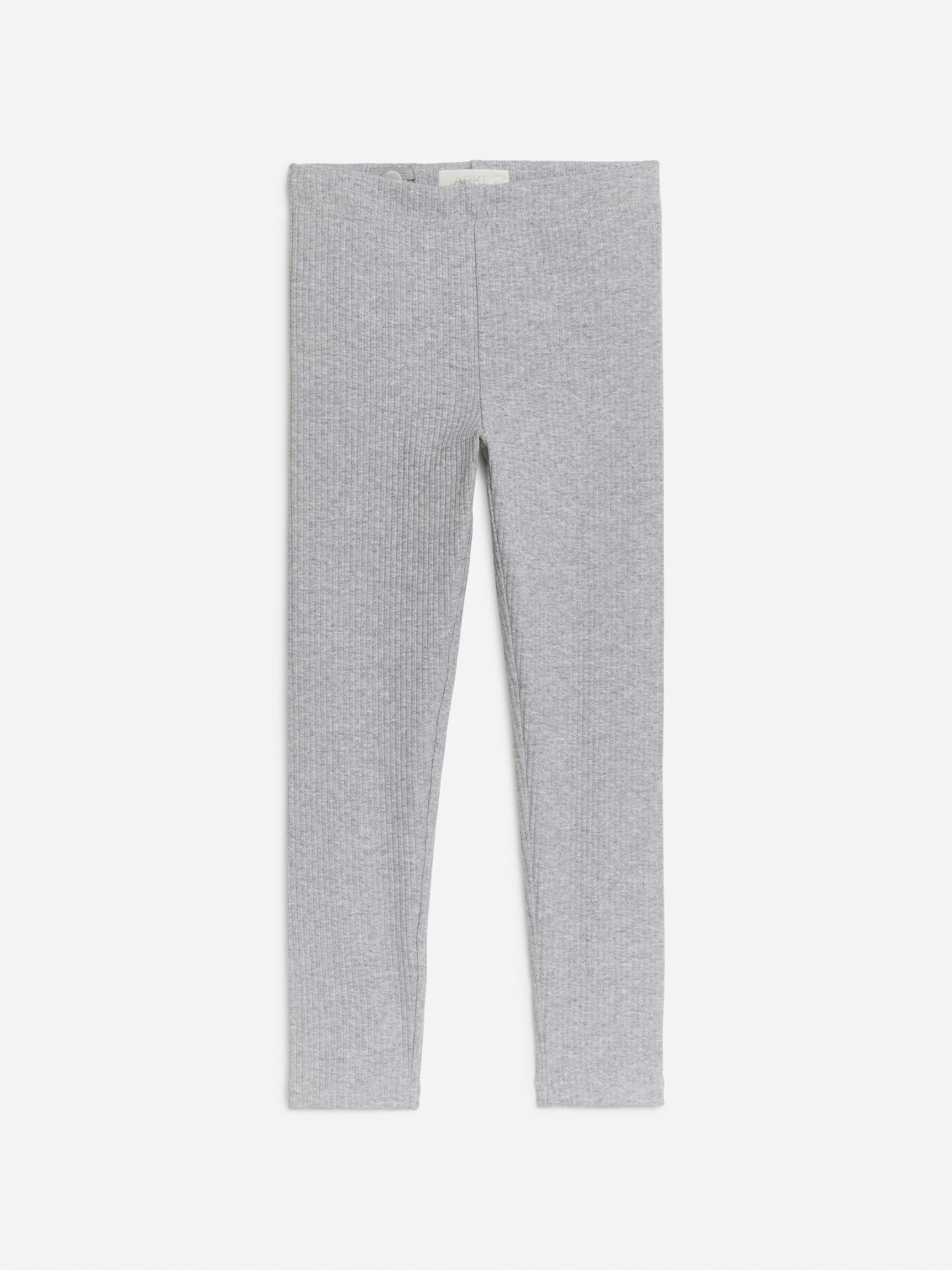 Näytä suurempi kuva: Leggingsit jersey-joustinneuletta - Meleerattu harmaa - Kids | H&M FI 1