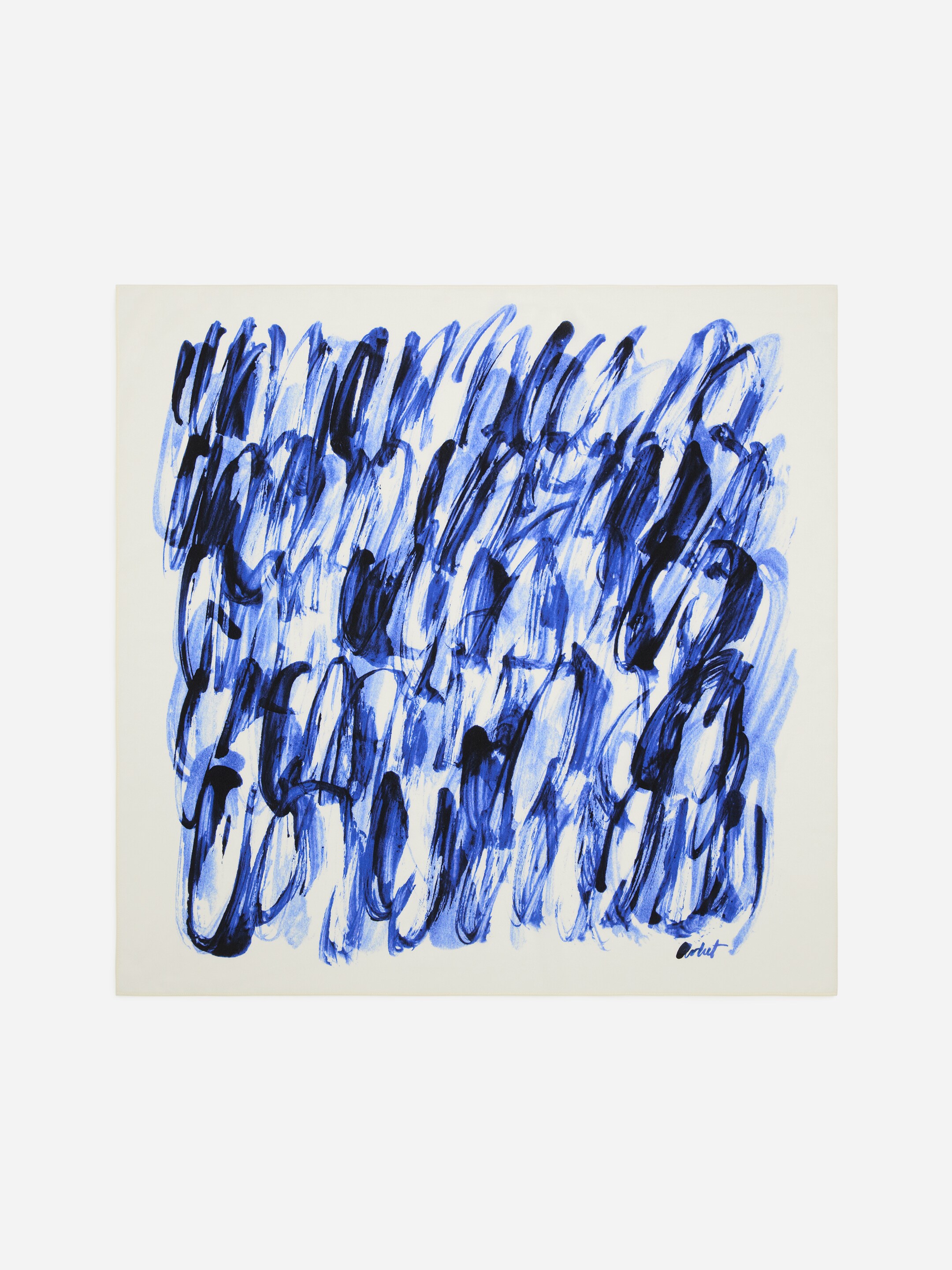 Pañuelo de seda estampado-Blue-20601