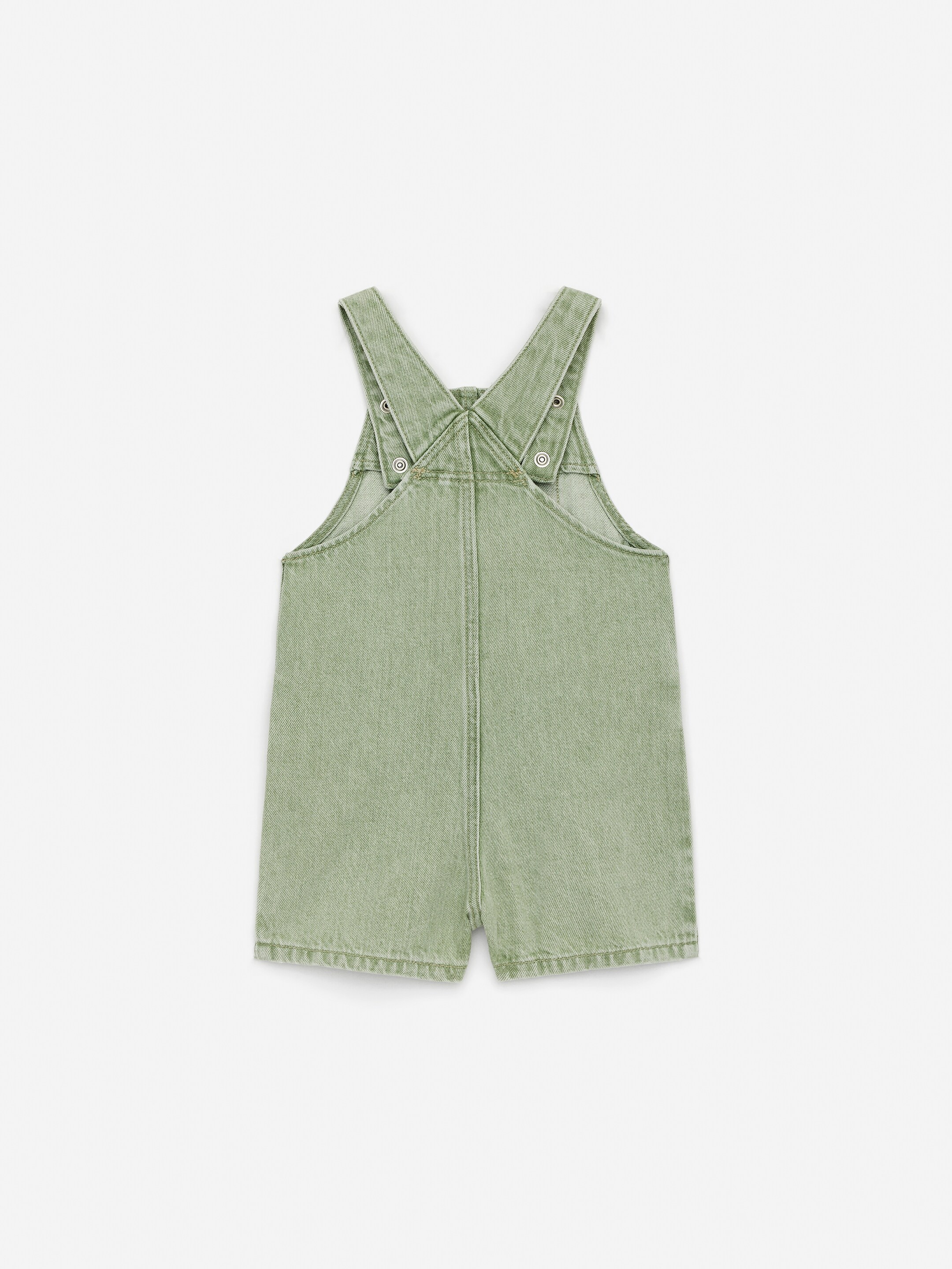 Visualizza immagine più grande: Salopette corta in cotone - Verde lavato - BAMBINO | H&M IT 2