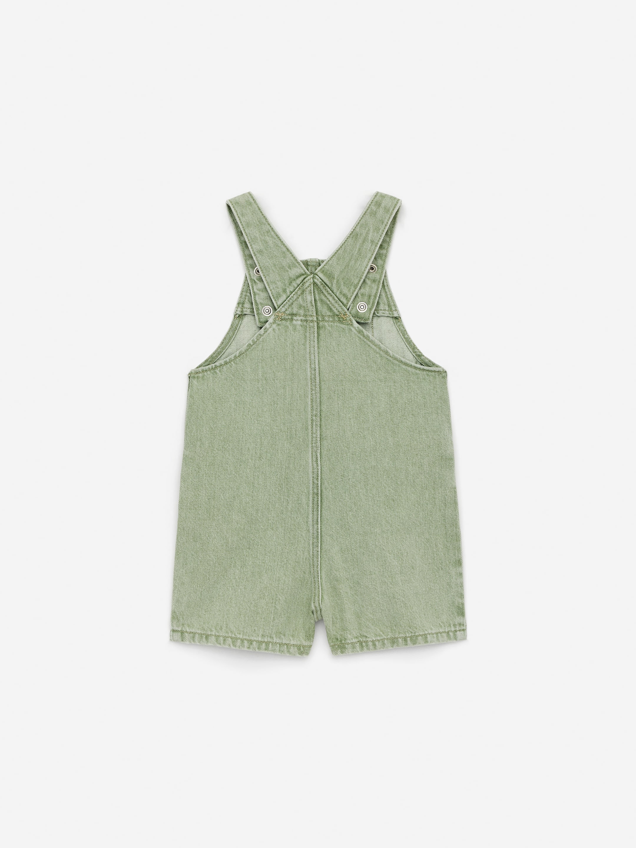Visa större bild: Korta hängselbyxor i bomull - Tvättad grön - BARN | H&M SE 2