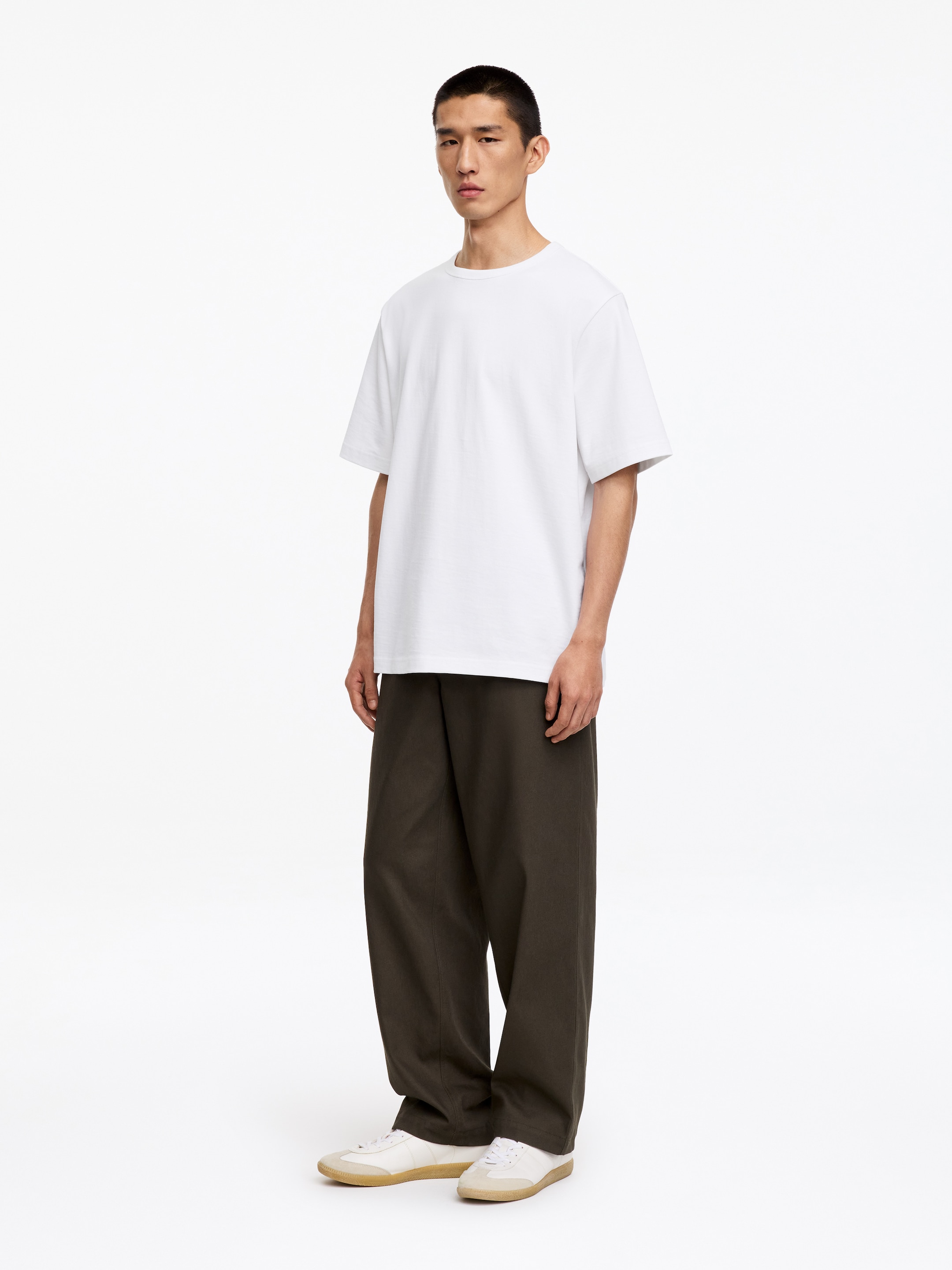 270 GSM Oversized T-Shirt - Vit - Relaxed fit - Men - StillMedia/Lookbook - 22