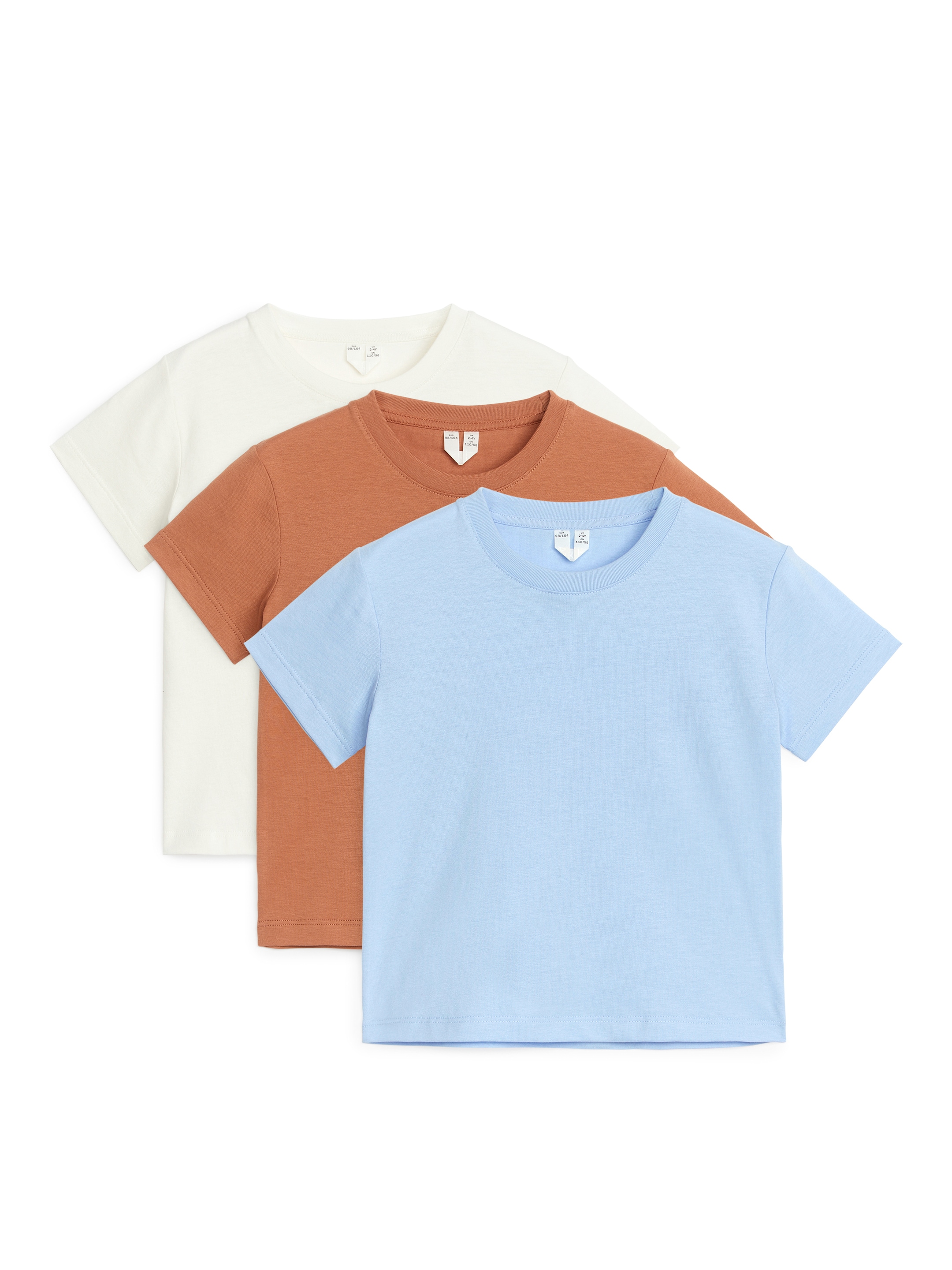 Crew-Neck T-Shirt Set of 3-#A3BBE0-4975