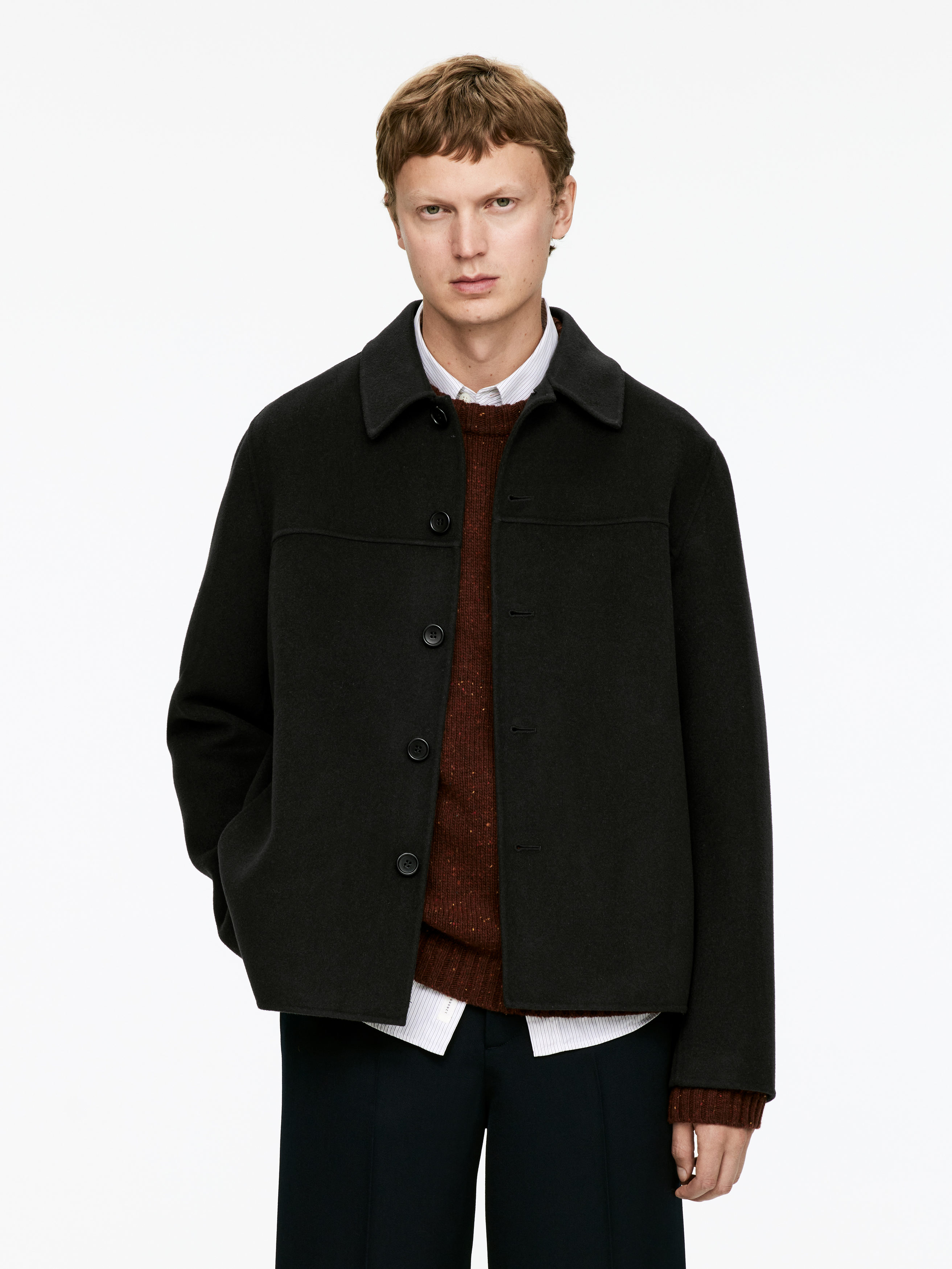 Double-Face Wool-Blend Jacket - Off Black - Relaxed fit - Men - StillMedia/Lookbook - 10