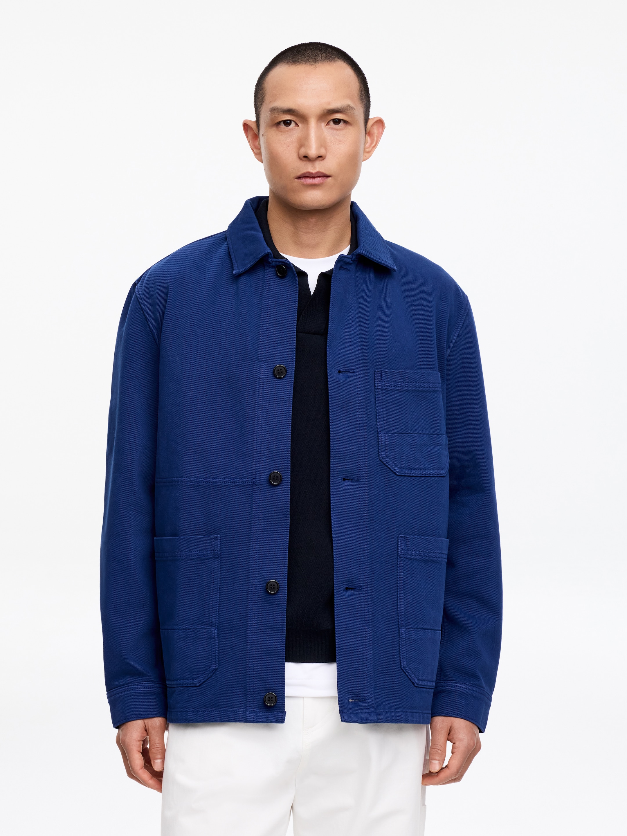 Overdyed-Overshirt aus Twill - Ultramarinblau - Regular Fit - Herren - StillMedia/Lookbook - 8