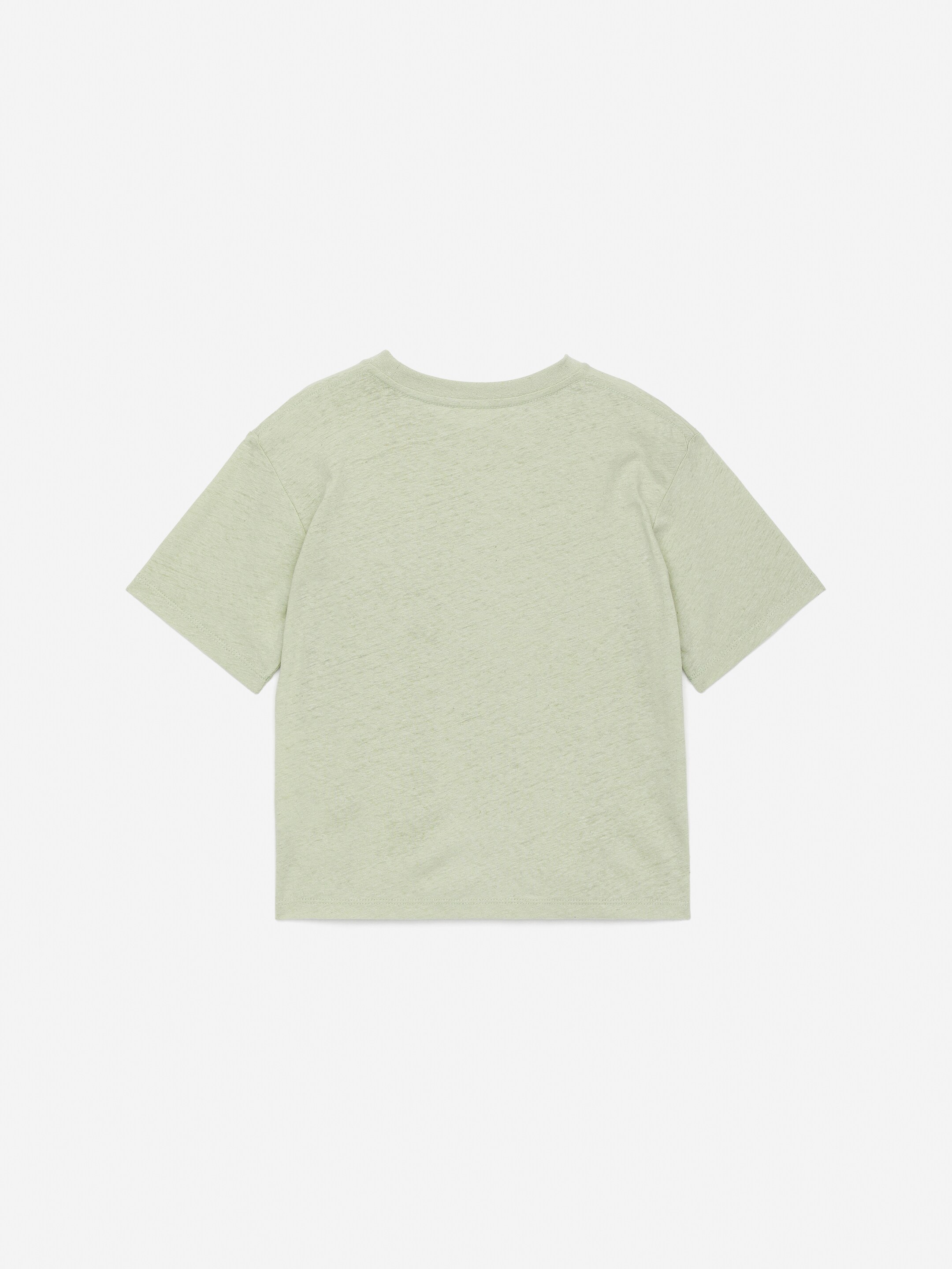 T-shirt i bomull och linne - Dimgrön - Regular fit - Children - StillMedia/DescriptiveStillLife - 3