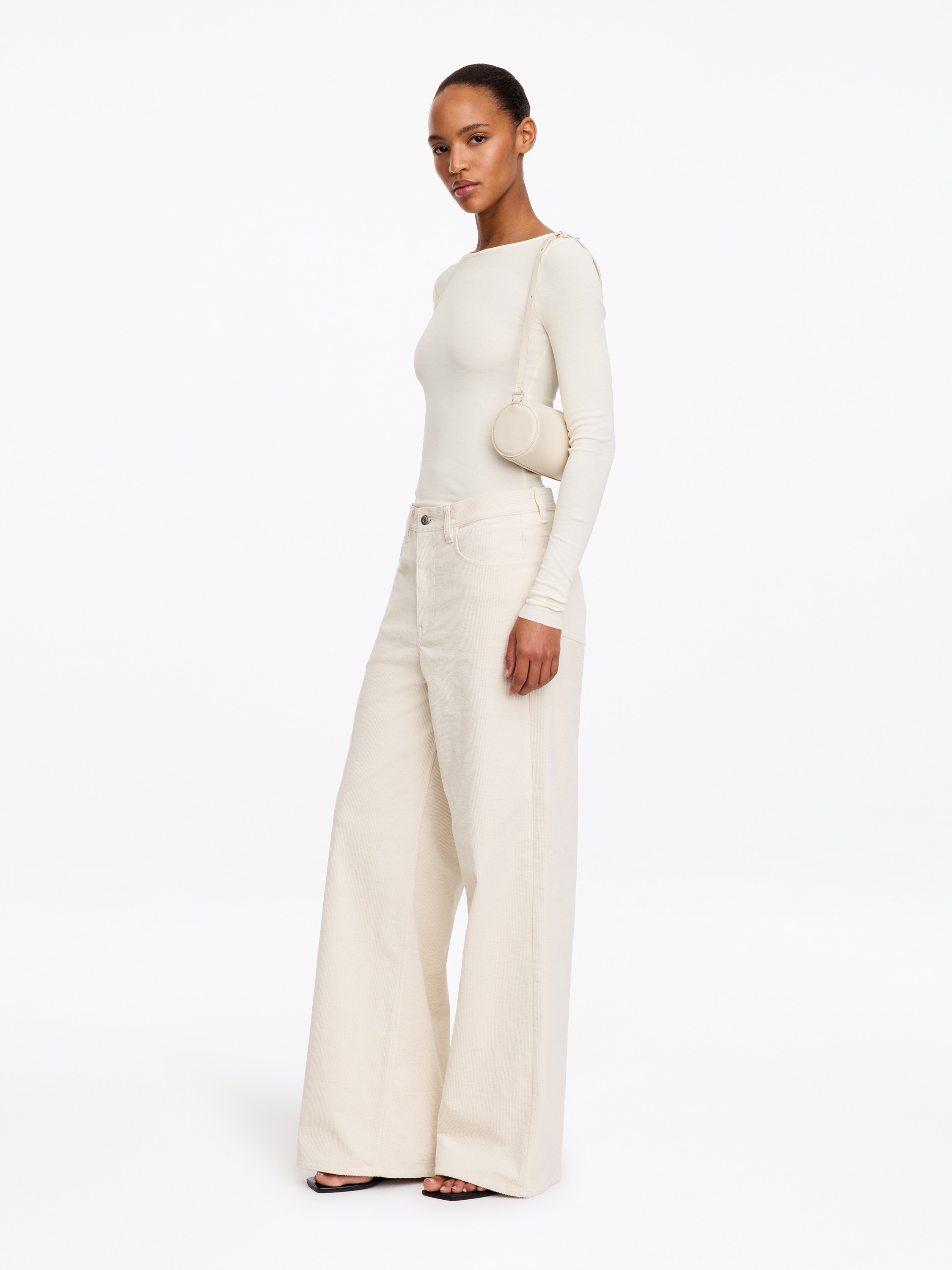 ARKET枠 Sheer Rib Long-Sleeve Top – Off-white – ARKET CH