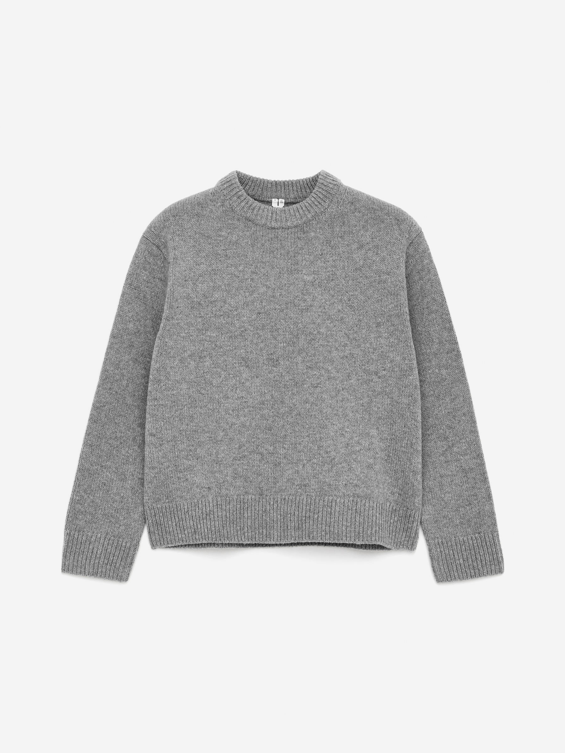 Heavy Knit Wool Jumper-#C0C3C6-15895