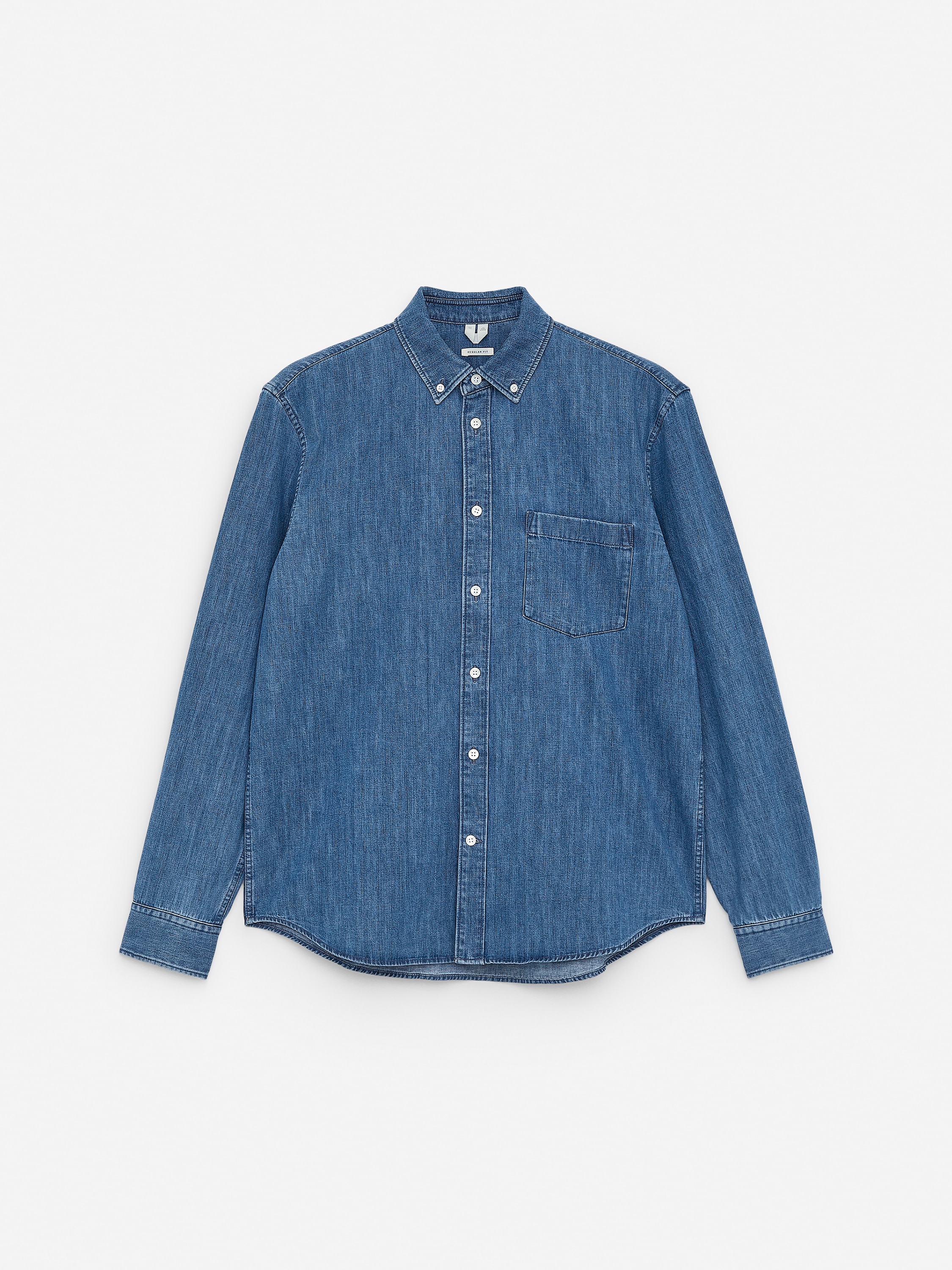 Denim Shirt - Washed Blue/Black/Light Blue