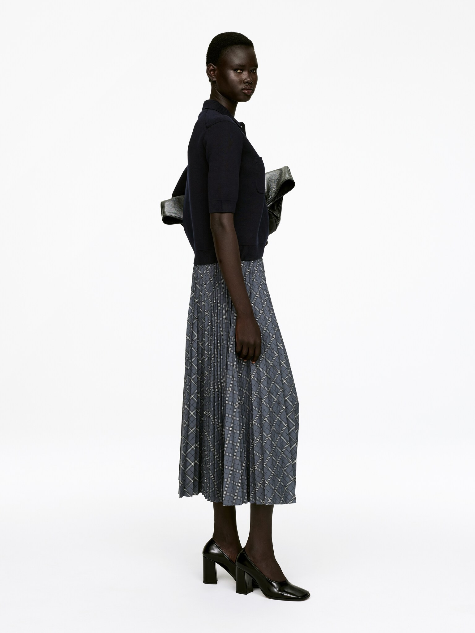 Polo in cotone - Blu scuro/Beige/Ruggine - 4