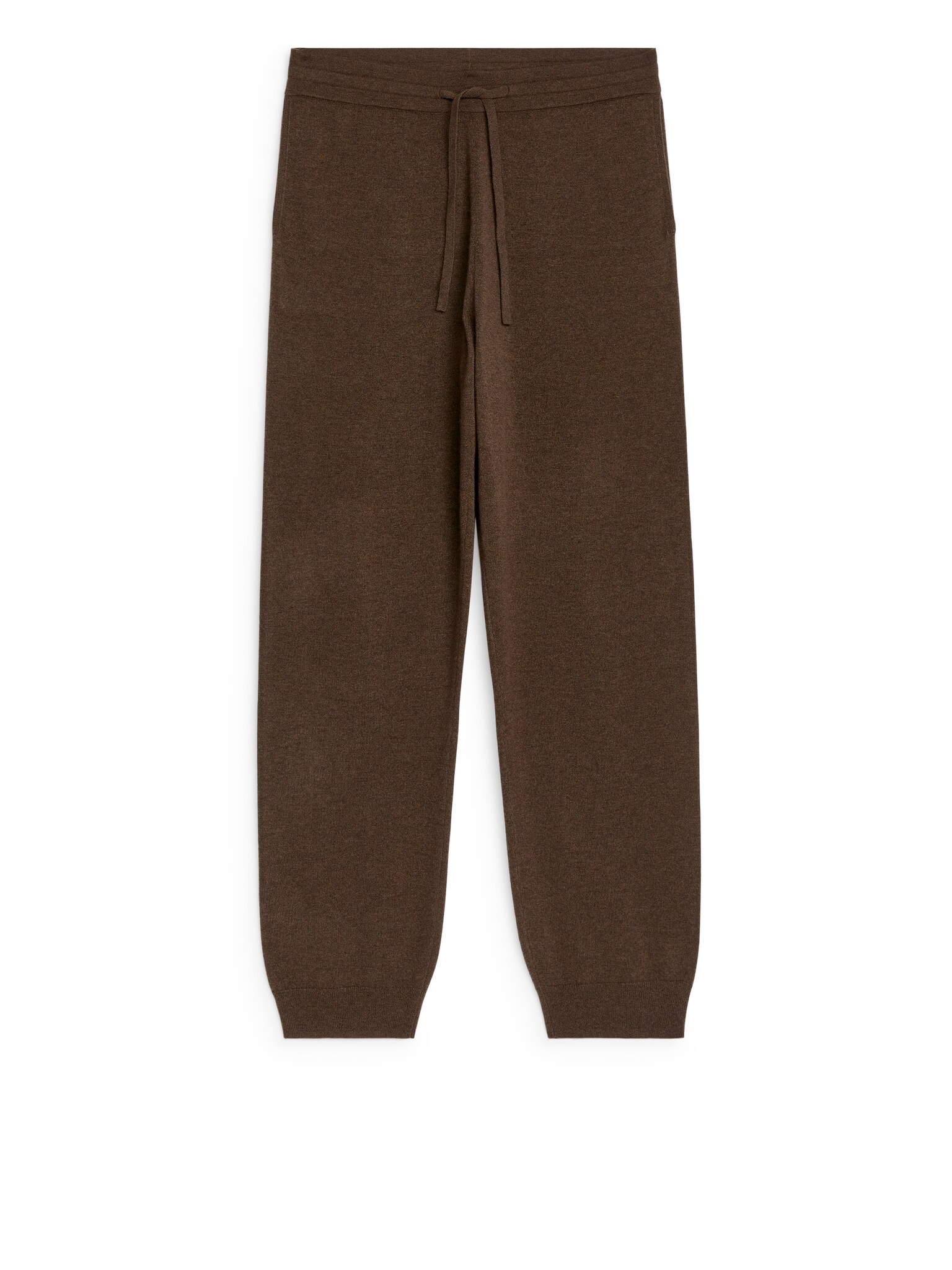 Wool Cashmere Knitted Trousers - Dark Mole