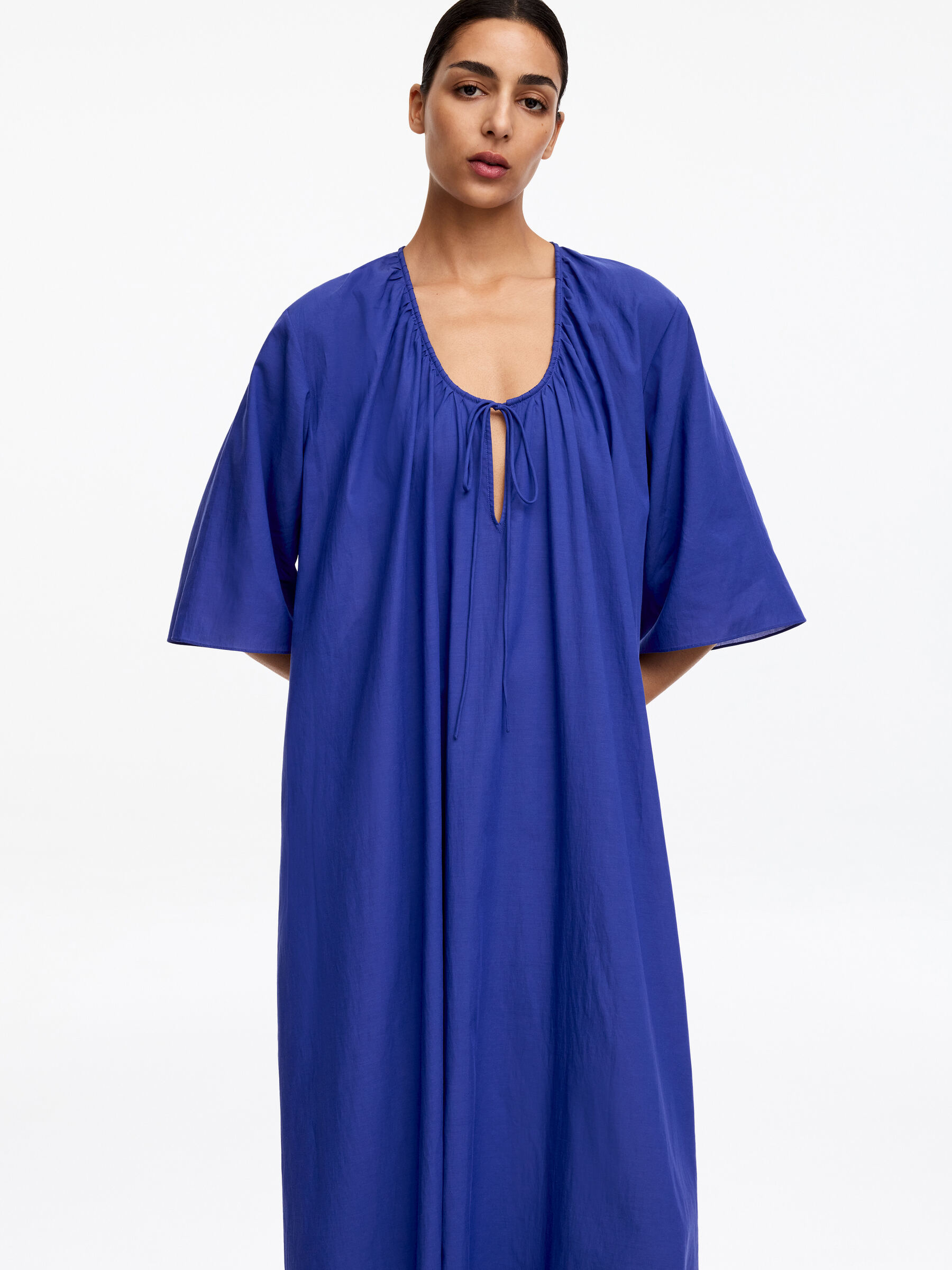 Lyocell Blend Beach Dress - Blue - Loose fit - Women - StillMedia/Lookbook - 5