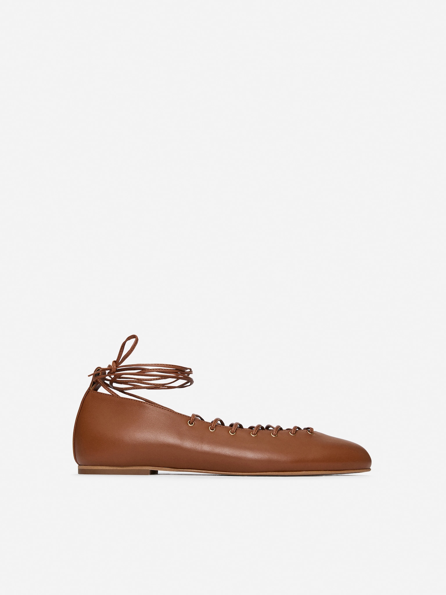 Ballerines à lacets - Cognac - 2