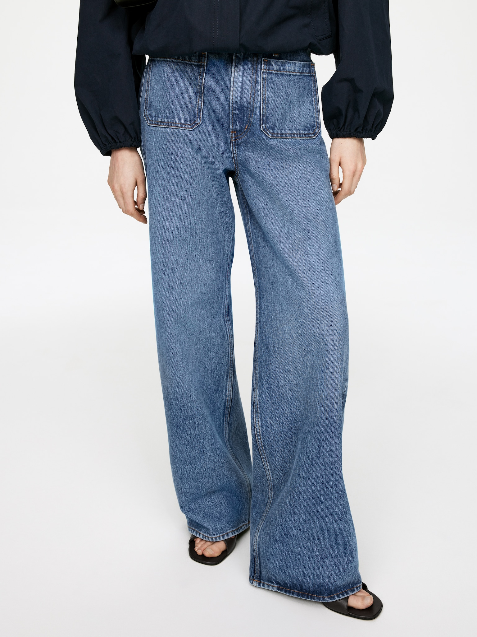 LUPINE Flared Jeans - Mid Blue/Black - 5
