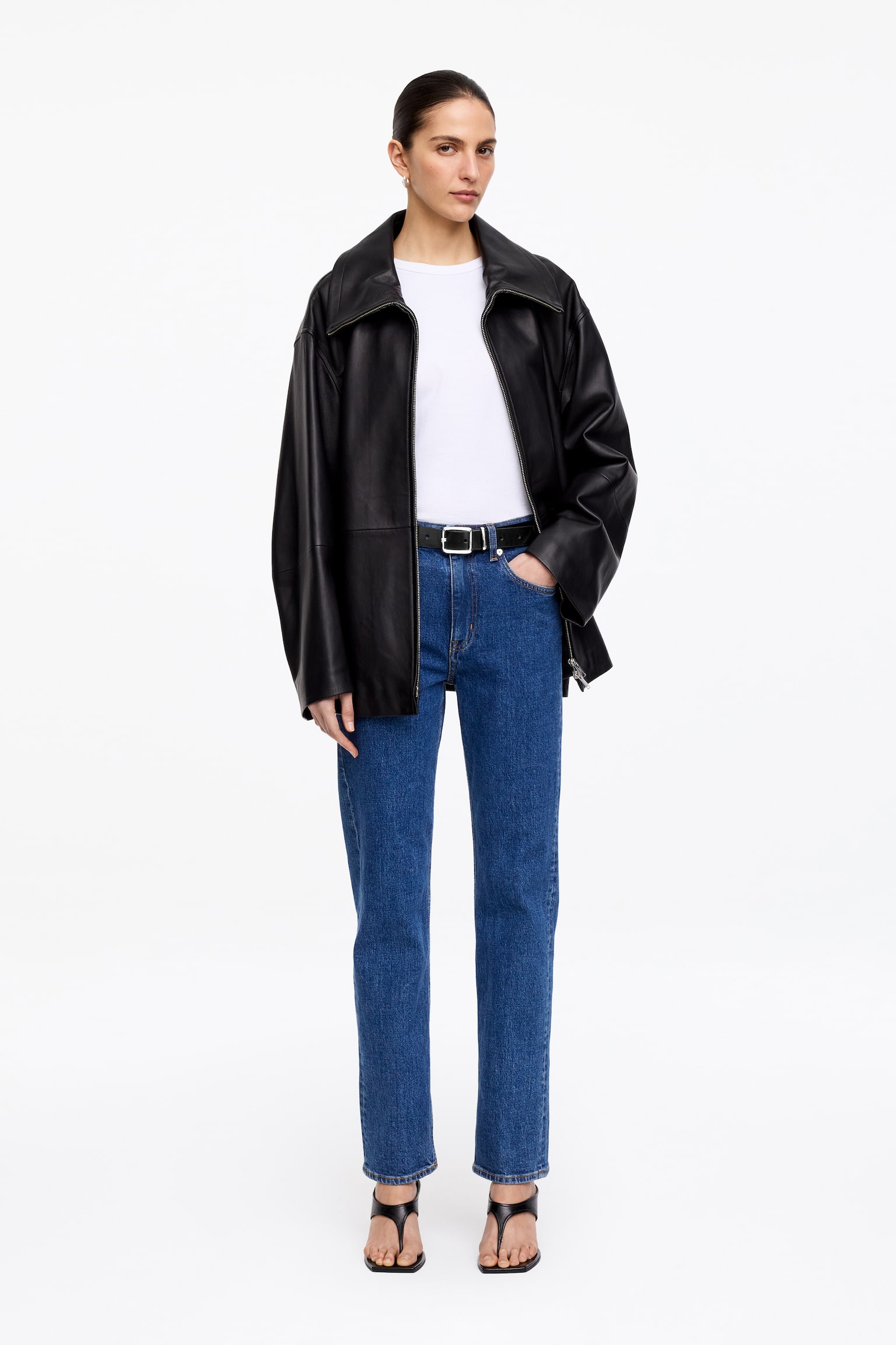 Ledergürtel - Schwarz/Schwarz - 4