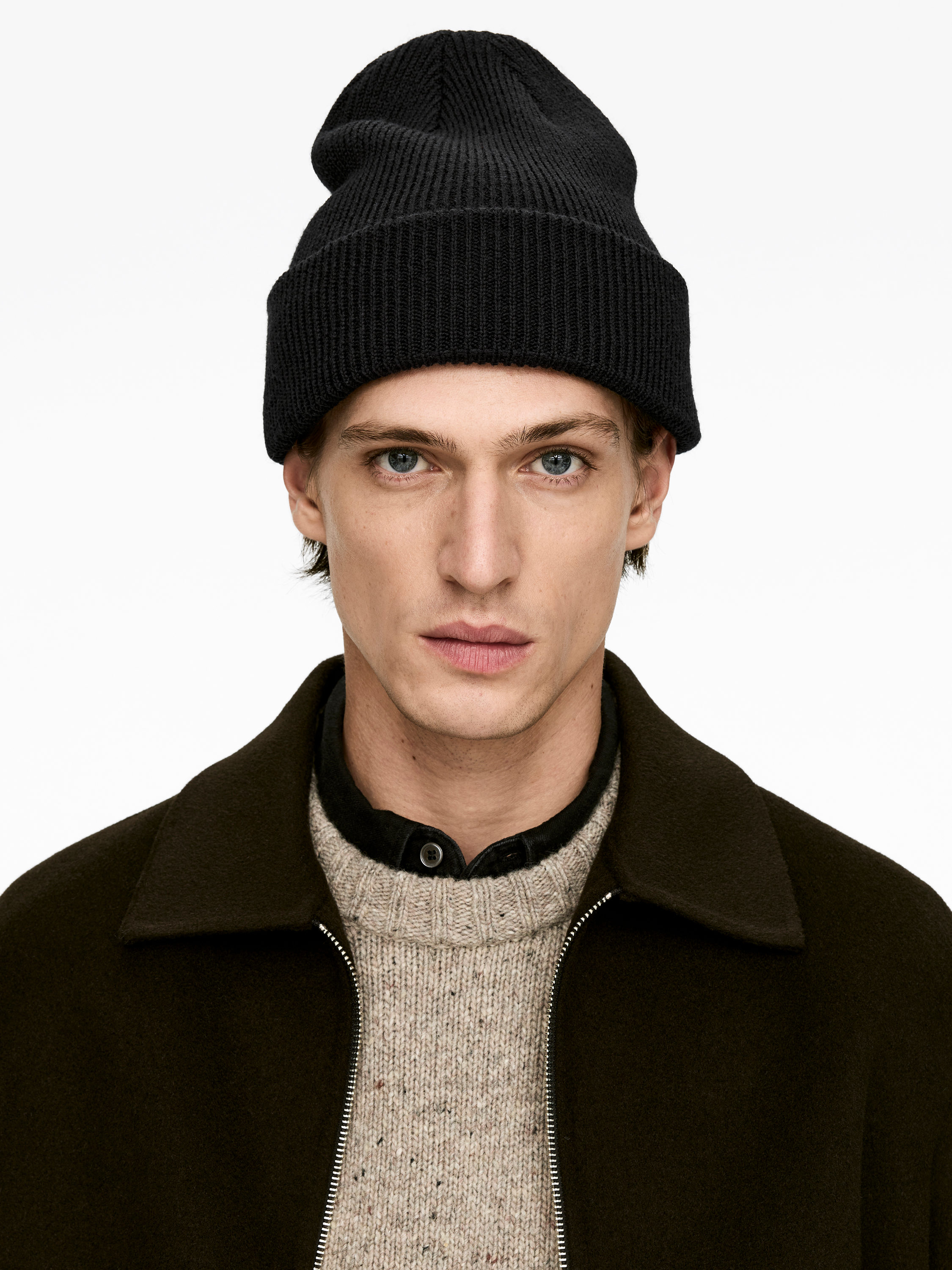 Wool-Cotton Beanie - Black - Men - StillMedia/Lookbook - 2