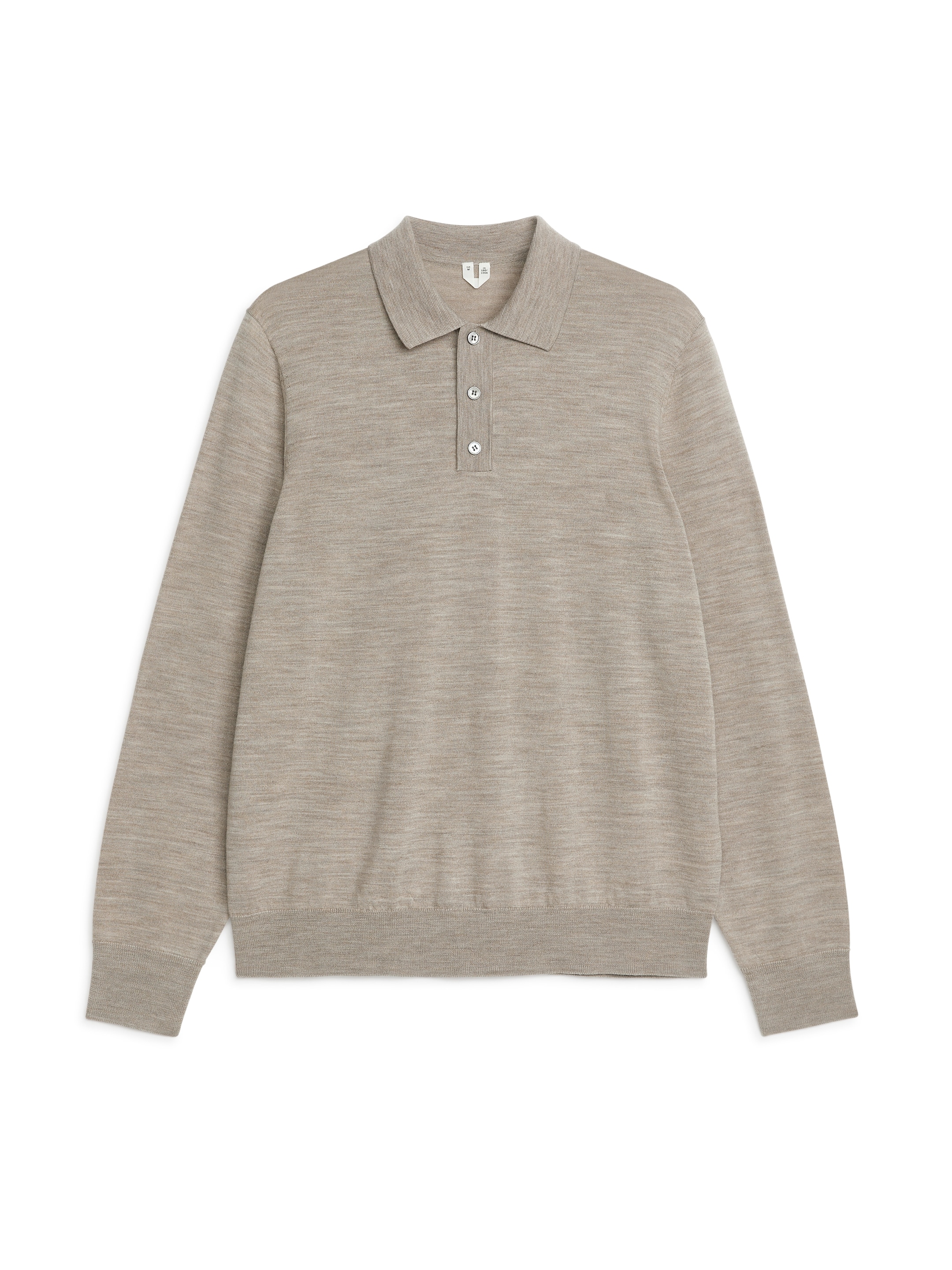Merino Polo Jumper-#AE9F8E-9656