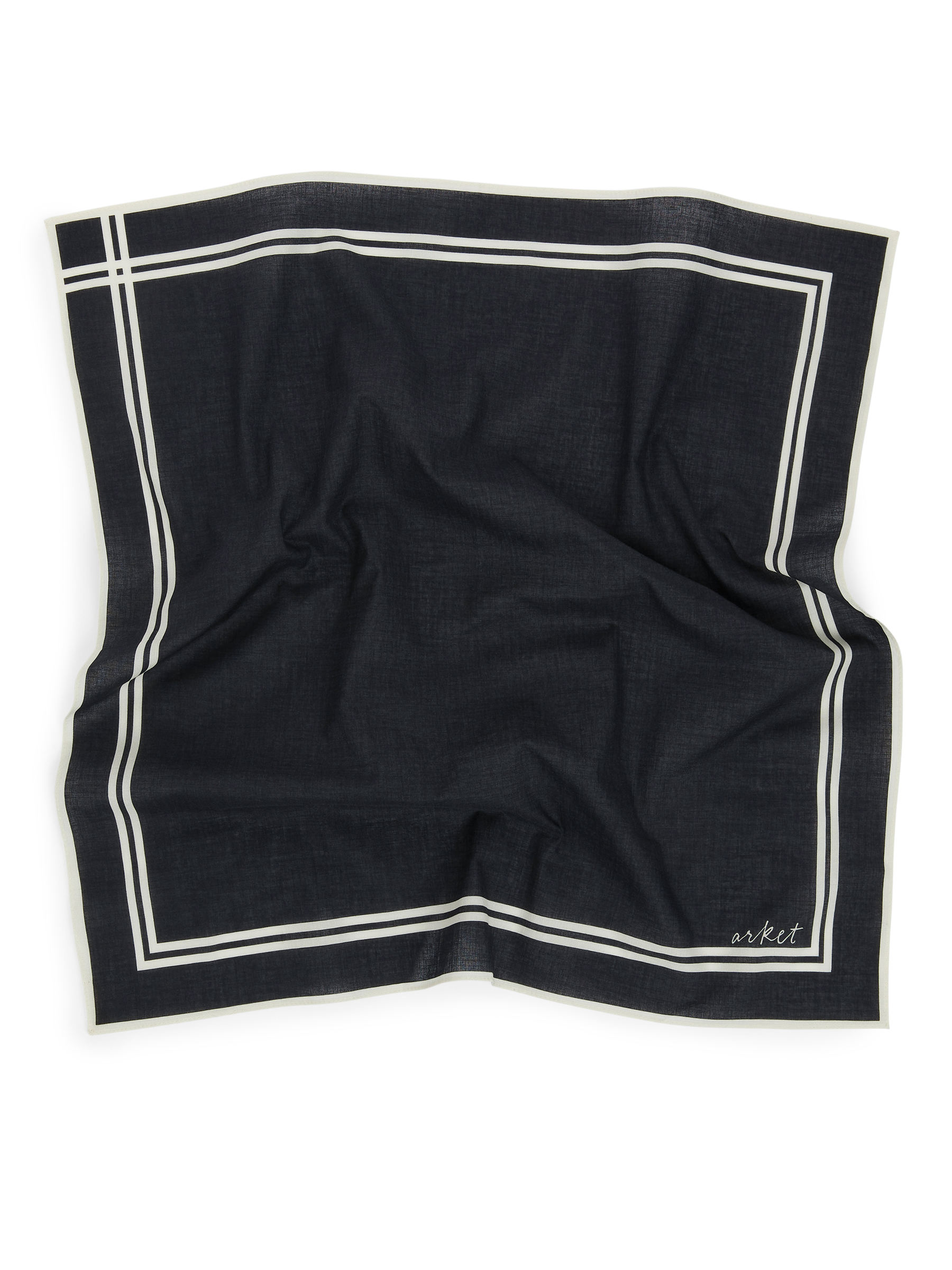 Bomullsbandana - Mörkblå/off-white - Men - StillMedia/DescriptiveStillLife - 1
