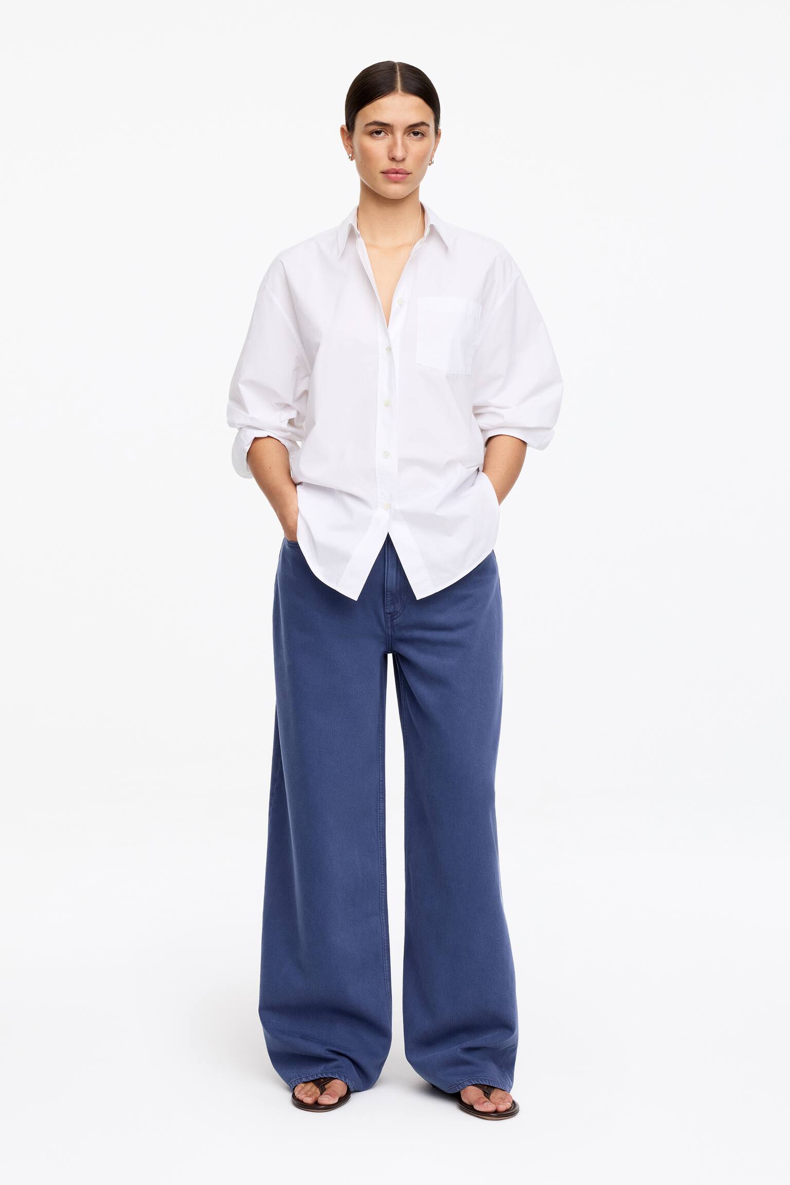 Jean large oversize CEDAR - Bleu/Bleu ciel/Blanc - 1