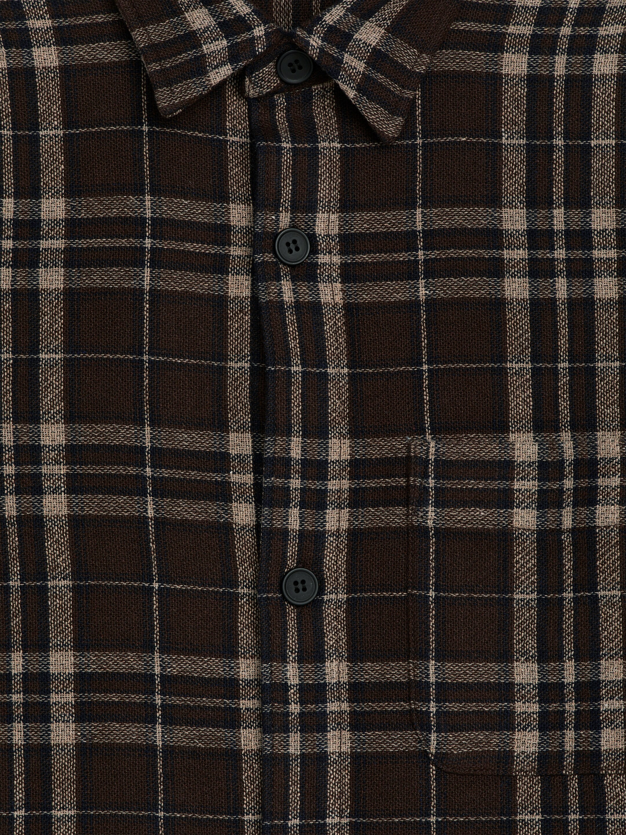 Vis større bilde: Avslappet skjorte i ullblanding - Mørkebrun - HERRE | H&M NO 2